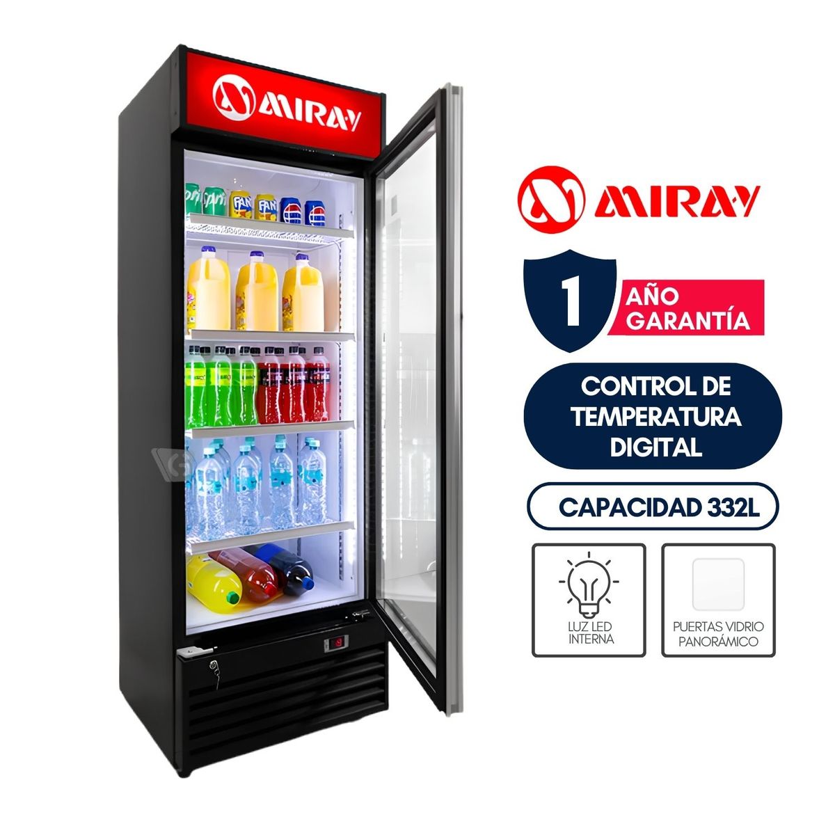 MIRAY - Conservadora Exhibidora Miray CMVE-335D 332L
