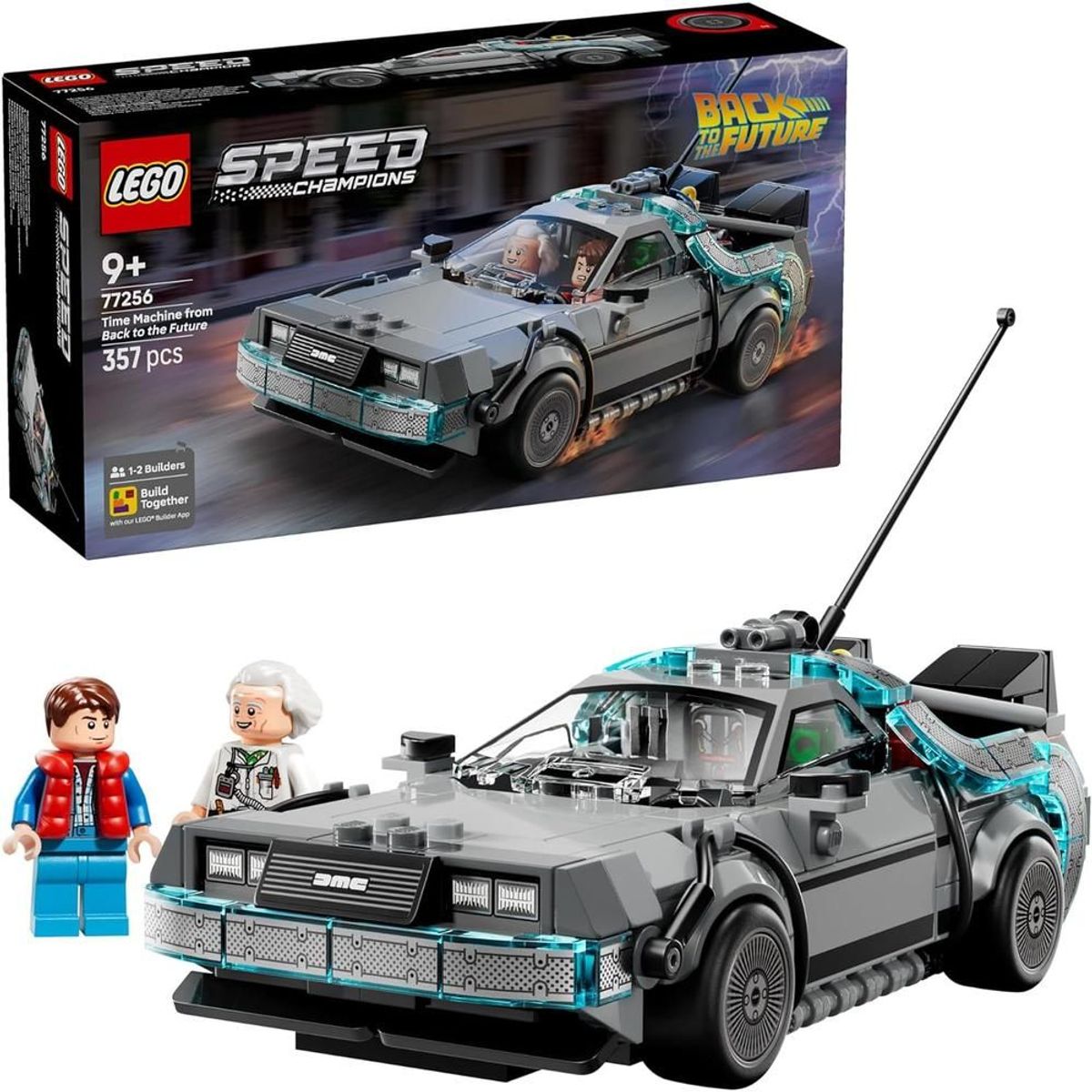 LEGO - LEGO SPEED CHAMPIONS DELOREAN REGRESO AL FUTURO, 2 MODOS DE CONSTRUCCIÓN