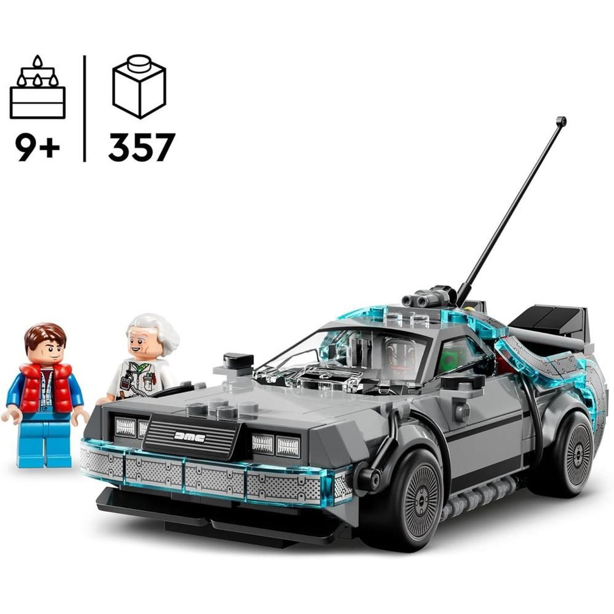 LEGO - LEGO SPEED CHAMPIONS DELOREAN REGRESO AL FUTURO, 2 MODOS DE CONSTRUCCIÓN