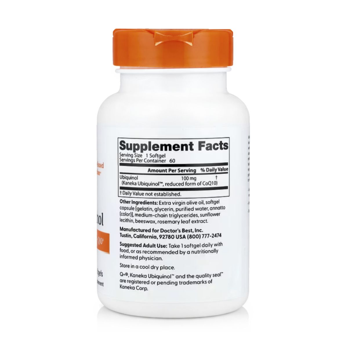 VITAMINA - Ubiquinol 100 mg 60 Softgels - Doctors Best
