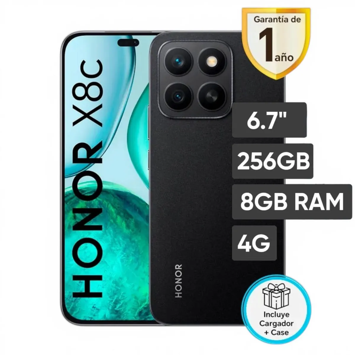 HONOR - Smartphone Honor X8c 8GB 256GB 108MP - Negro