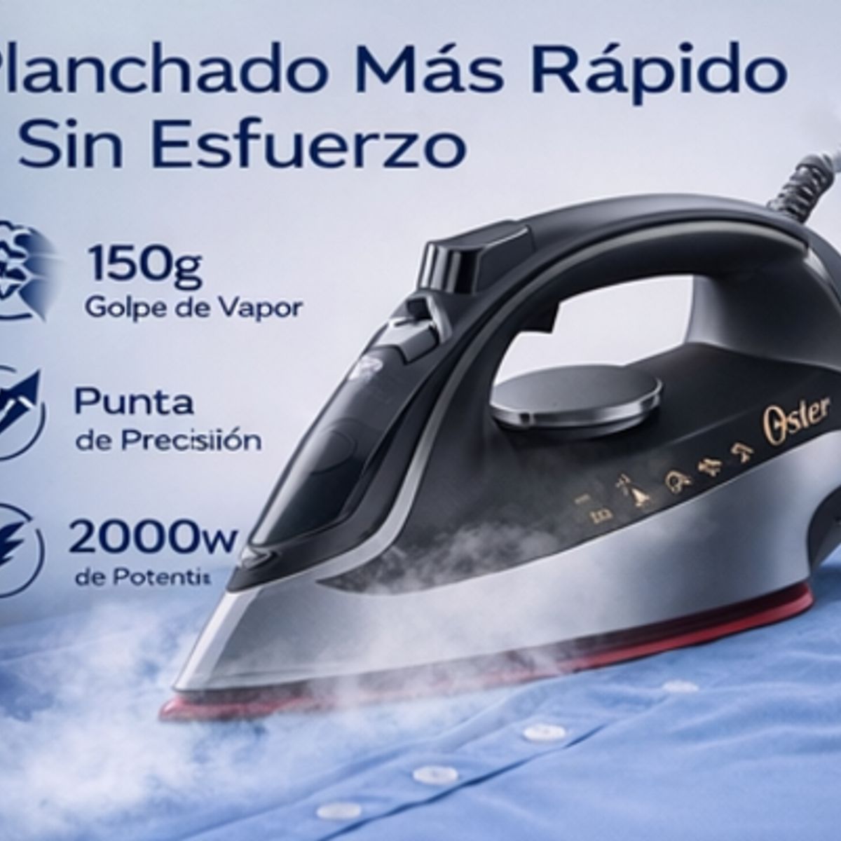 OSTER - Plancha a Vapor Oster GCSTAC6953 2000W Tecnología Aeroceramic Anticalc Autoapagado