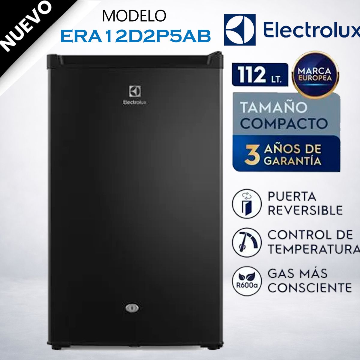 ELECTROLUX - FRIGOBAR 122L EFFICIENT NEGRO  ERA12D2P5AB