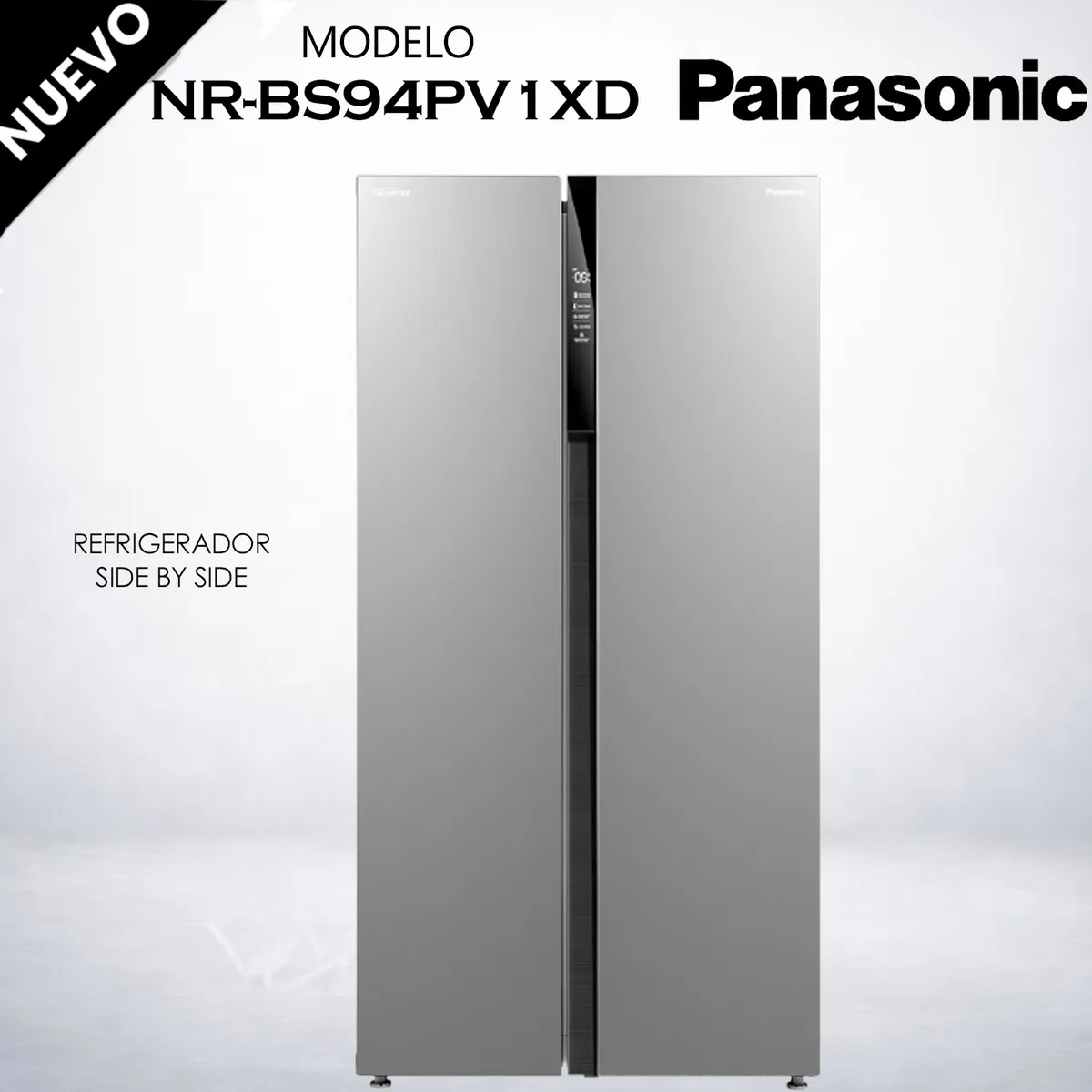 PANASONIC - Refrigeradora side by side de 569 L con tecnología de refrigeración envolvente NR-BS94PV1XD