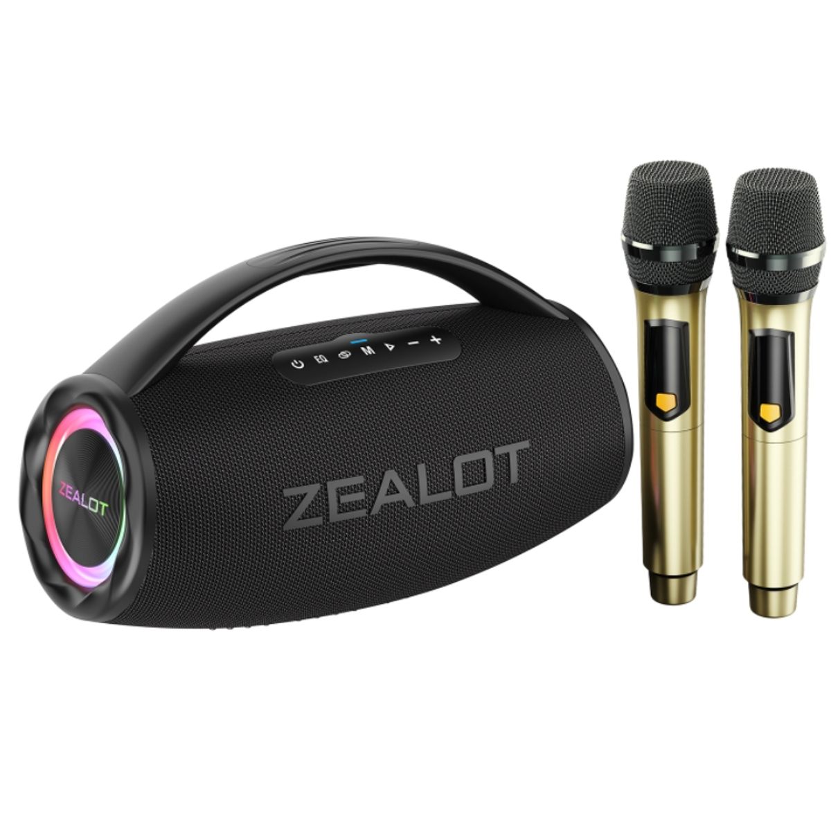 ZEALOT - PARLANTE ZEALOT S97 CON 2 MICROFONOS NEGRO