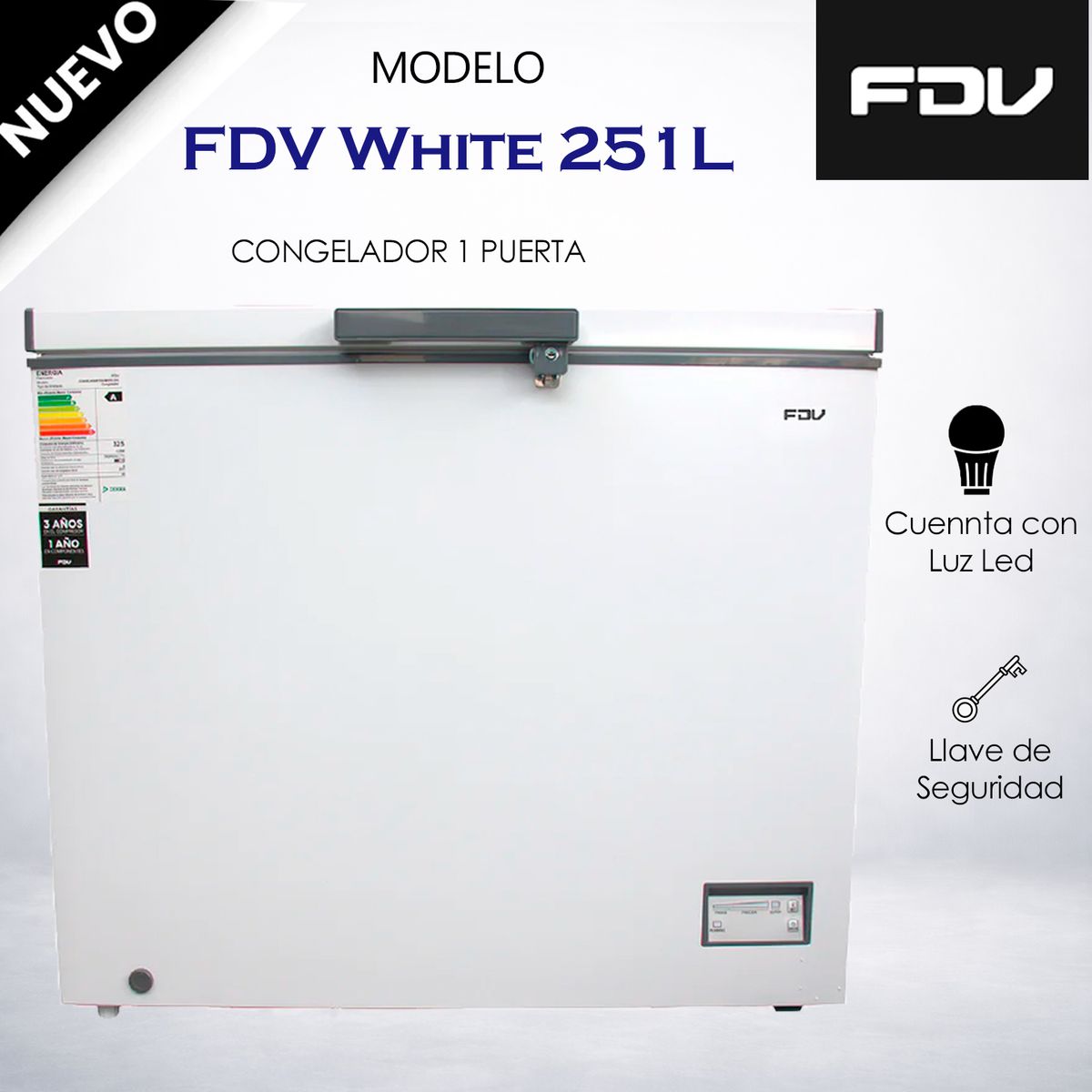 FDV - Congeladora FDV White 251L