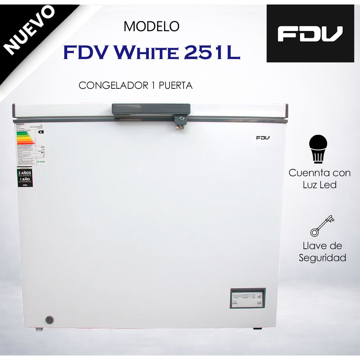 FDV - Congeladora FDV White 251L