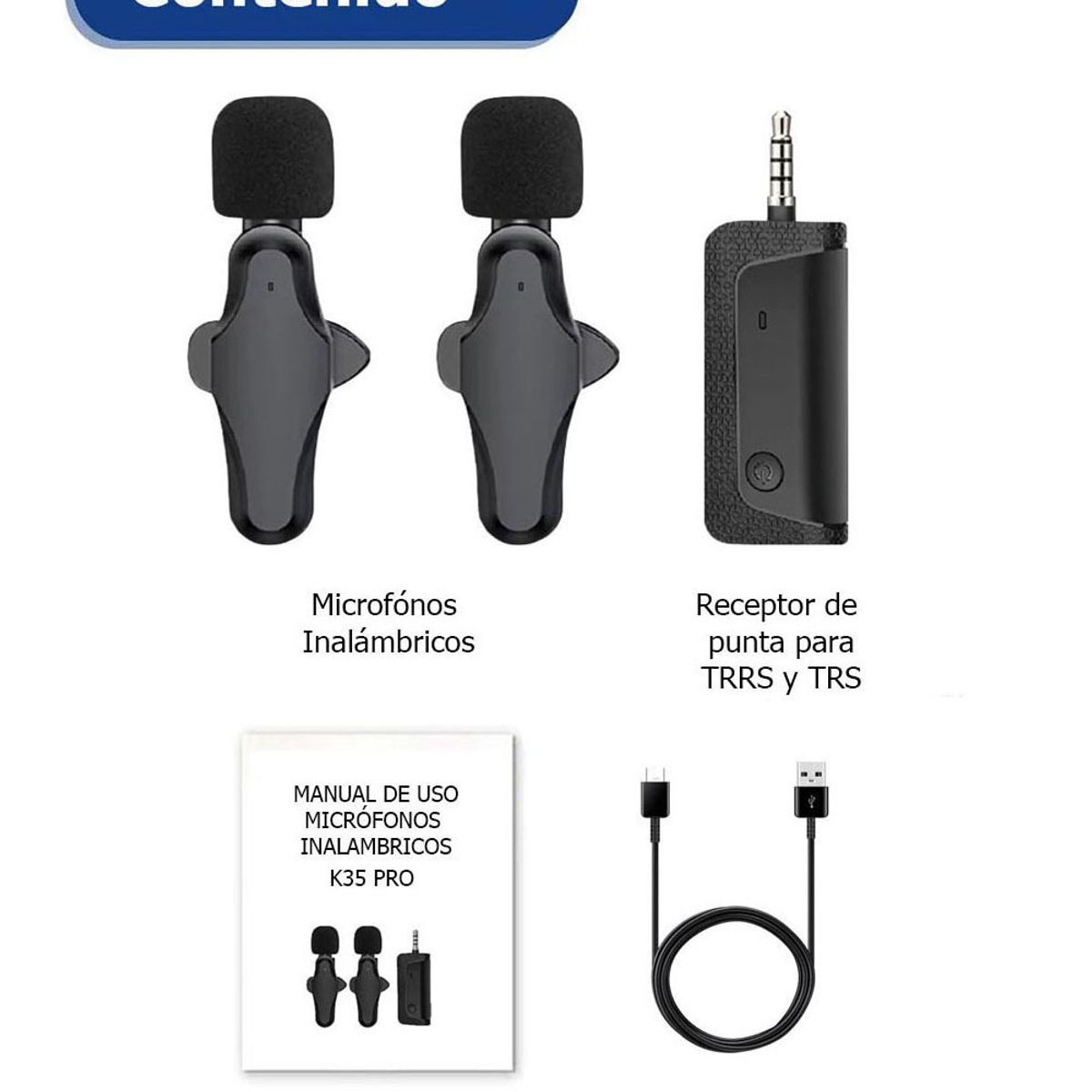 NANOTRON TECHNOLOGIES - Micrófonos Inalámbricos Dual K35 Pro para cámaras,  celulares y Equipos