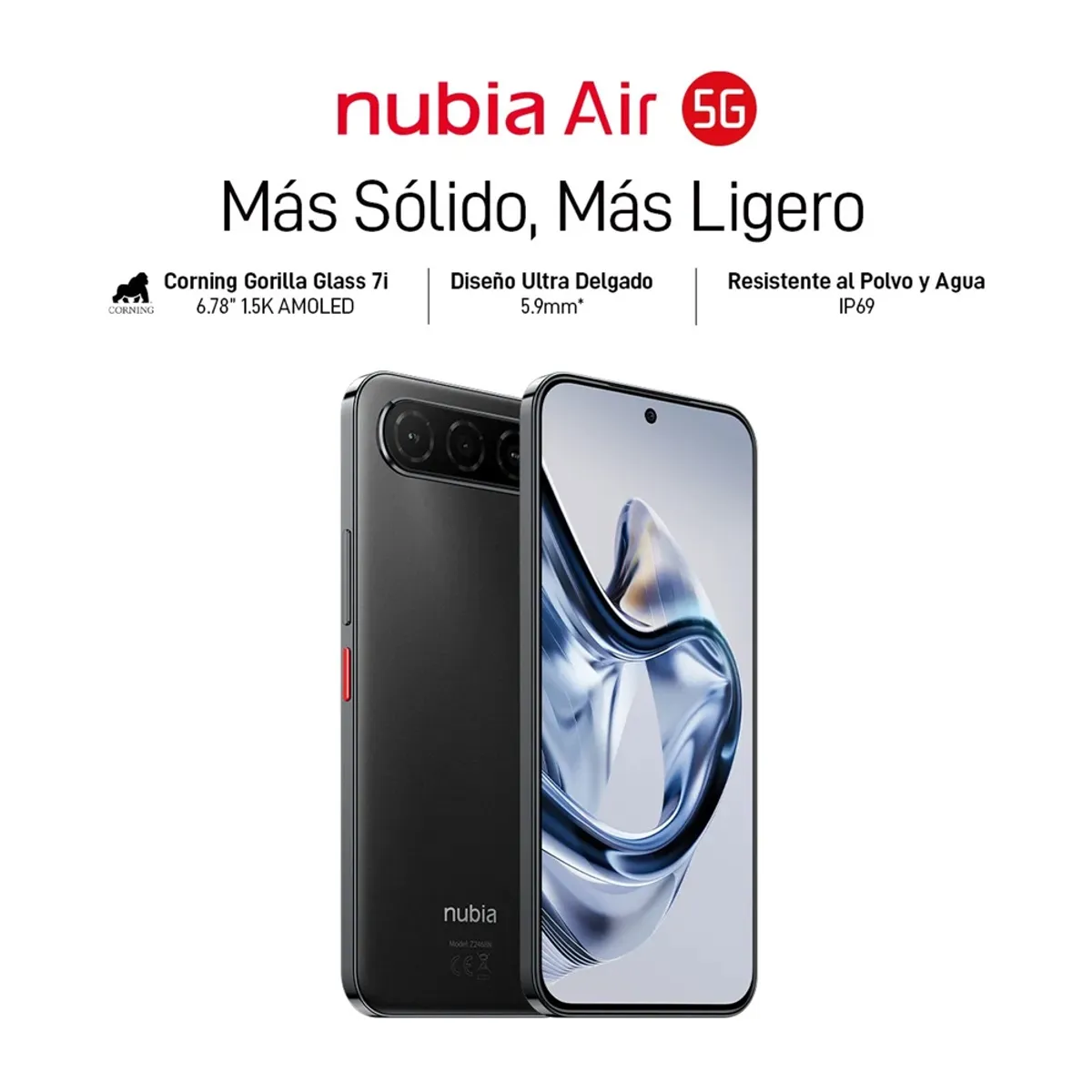 ZTE - Celular Zte Nubia Air 8GB + 256GB Negro