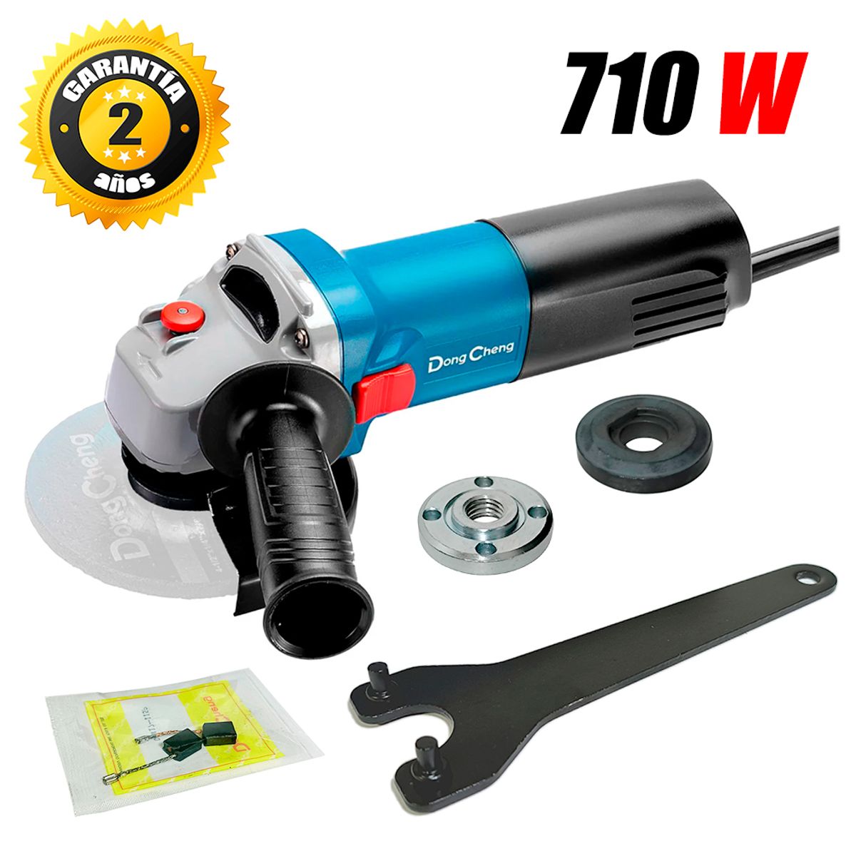 DONGCHENG - Amoladora Esmeril Angular Profesional 4.5 Dongcheng DSM02-115 710W 11800rpm