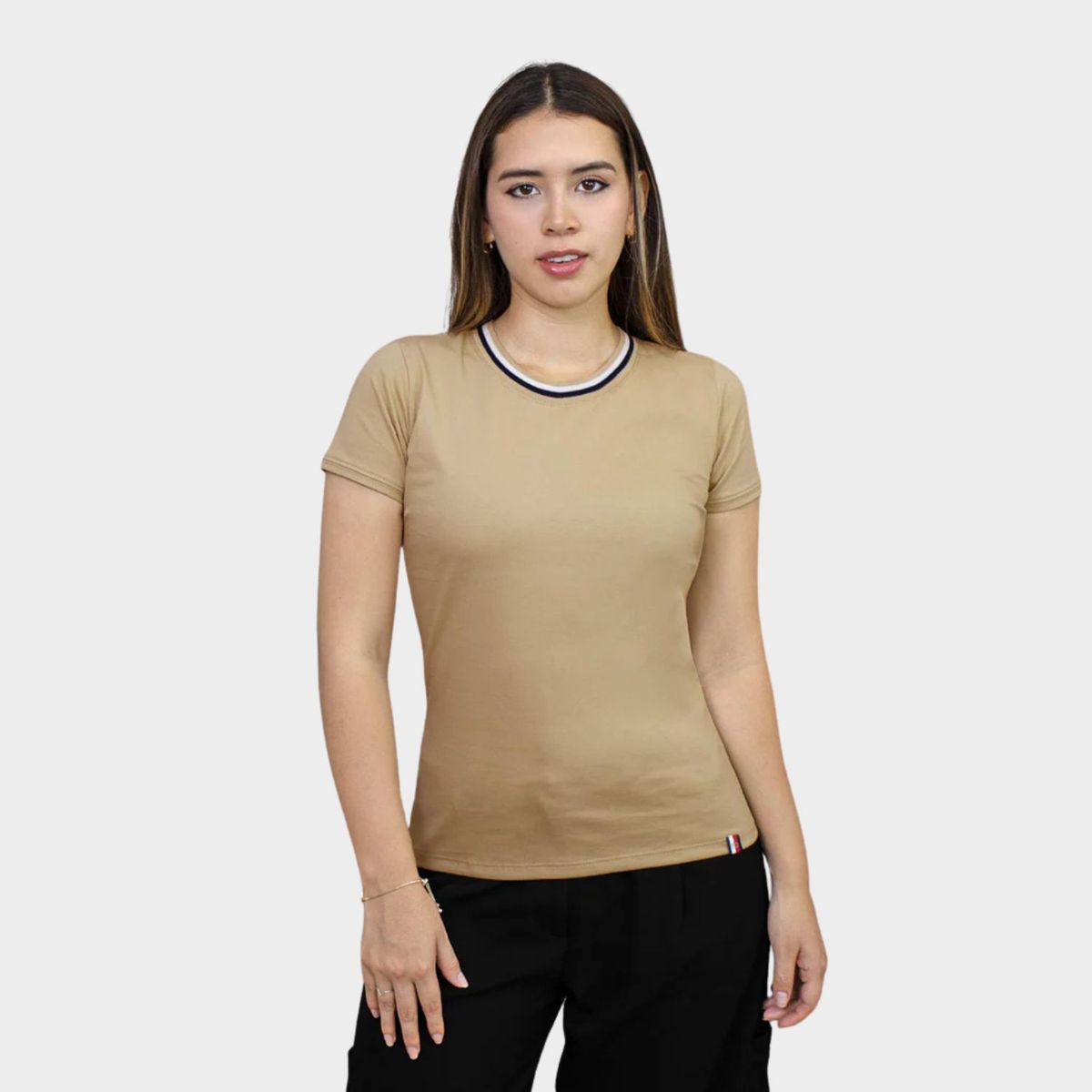 PAPIROS DENIM - Polo Manga Corta Mujer Papiros Denim