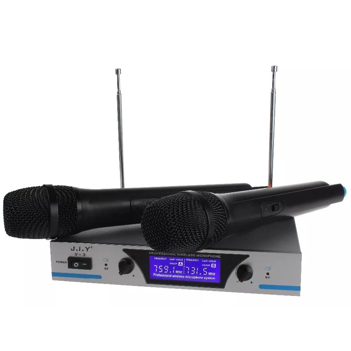 OEM - Micrófono Profesional XY-V-3 Inalámbrico Dual - Especial para Conferencias, Iglesias y Karaoke