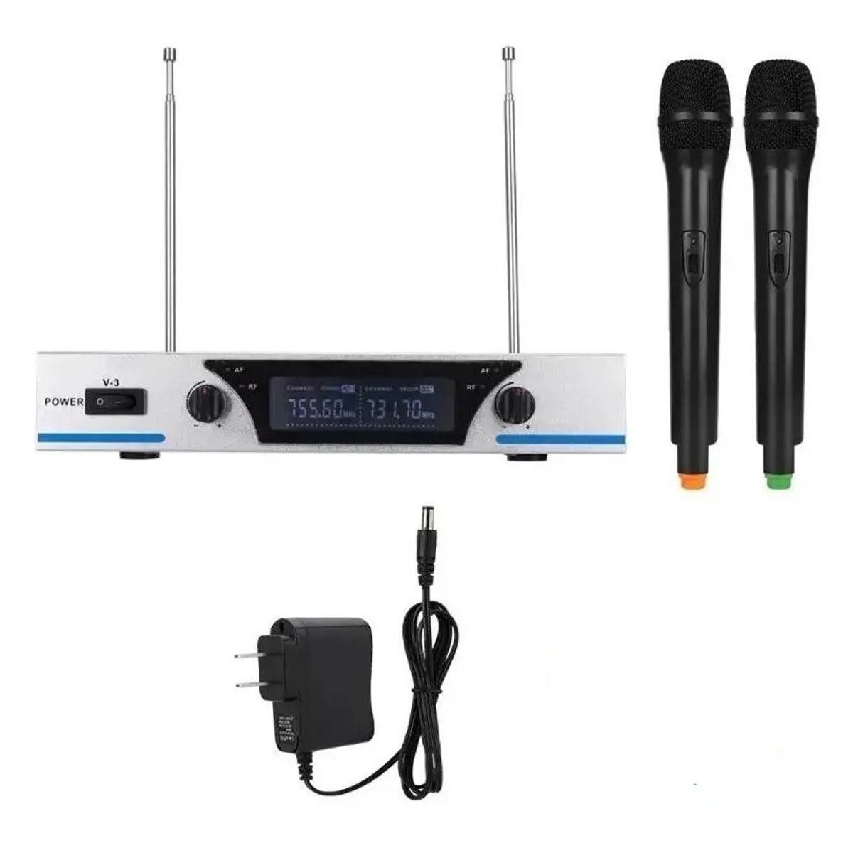 OEM - Micrófono Inalámbrico Dual XY-V-3 Stereo Hi-Fi - Sistema Profesional UHF de Largo Alcance