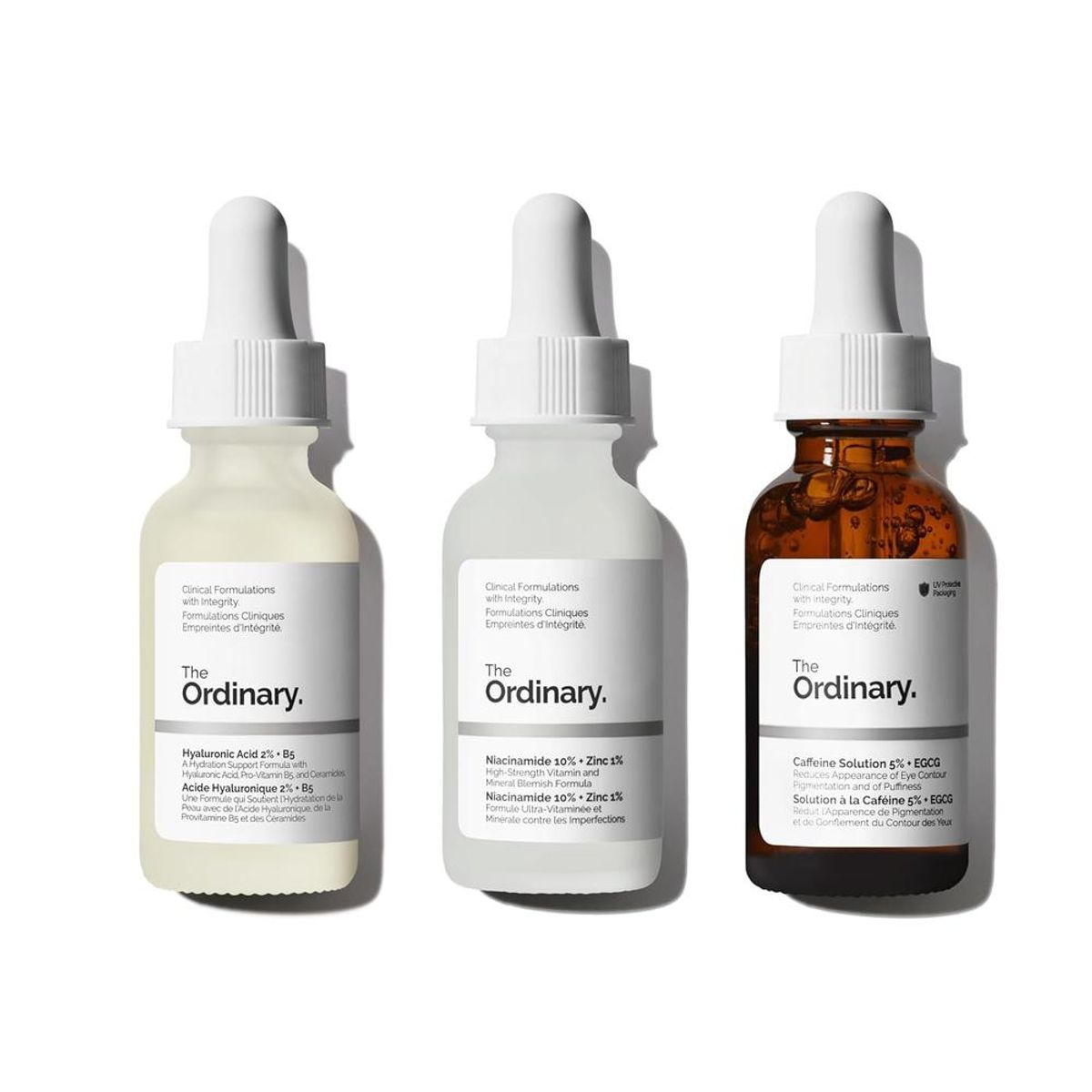 THE ORDINARY - THE ORDINARY SET DE SUEROS ÁCIDO HIALURÓNICO, NIACINAMIDA Y CAFEÍNA FACIAL