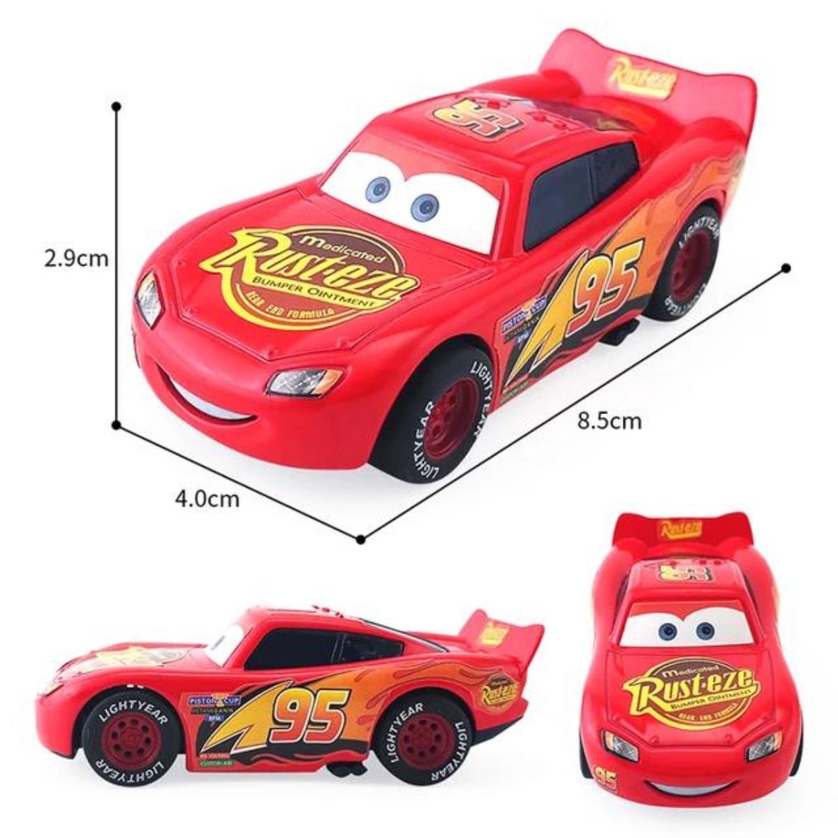 GENERICO - Pack 4 Carros Rayo Mcqueen Metal Juguete Para Niños Cars