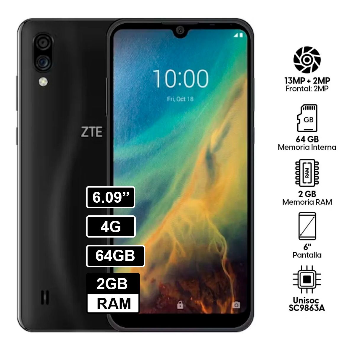 ZTE - ZTE Blade A5 2020 64GB Negro