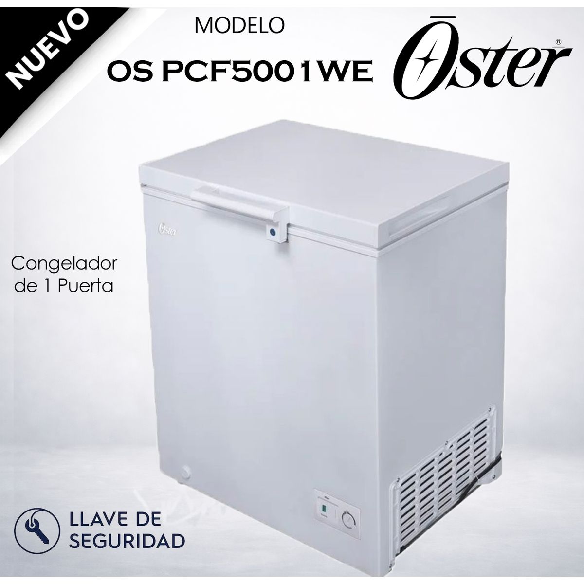 OSTER - Congeladora 145L  OS PCF5001WE -