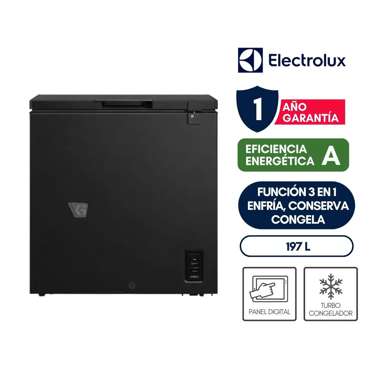 ELECTROLUX - Congelador Horizontal Electrolux 197L Inverter con Función Turbo EFH20S5P5AB