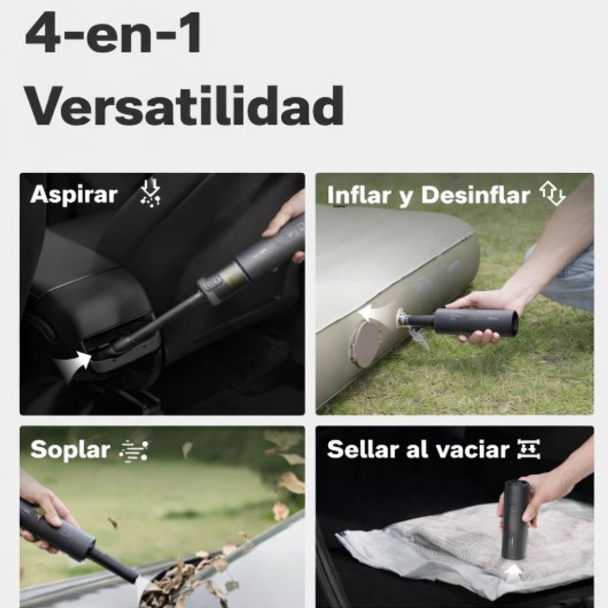 GENERICO - Aspiradora de Mano Inalámbrica HOTO, Compacta, Multifuncional y Potente