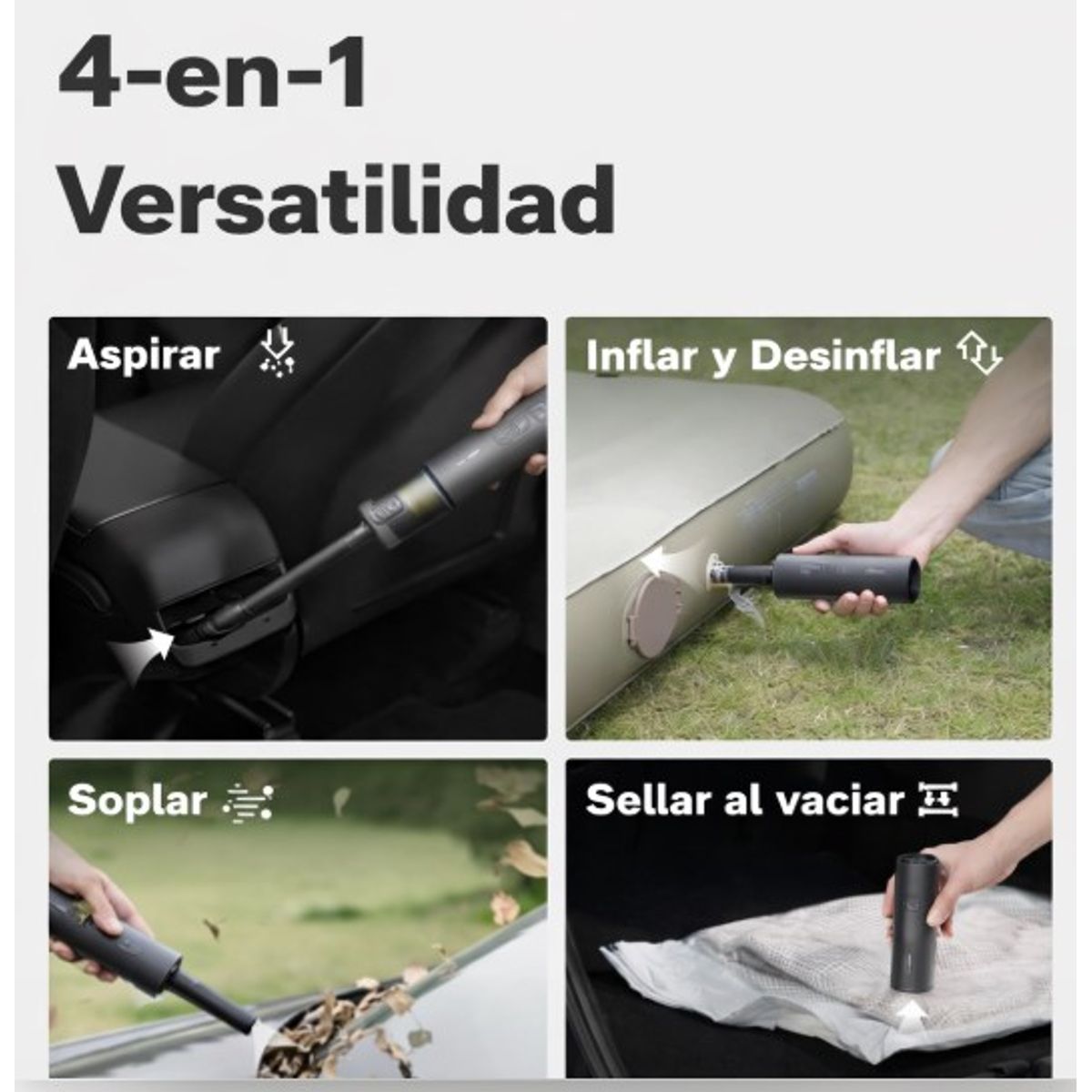 GENERICO - Aspiradora de Mano Inalámbrica HOTO, Compacta, Multifuncional y Potente