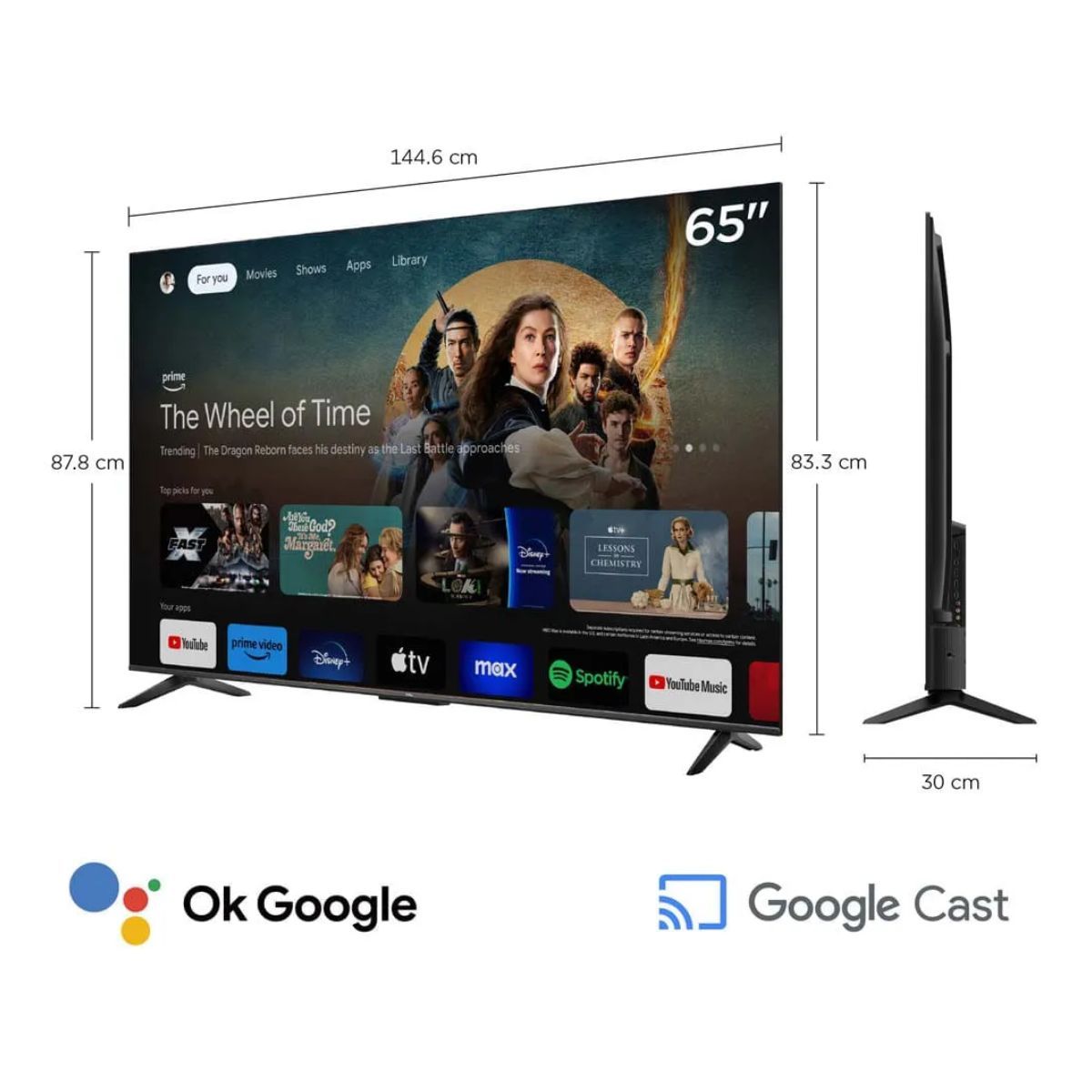 TCL - Televisor TCL LED 65 UHD 4K Smart TV 65V6C + Ant + Soundbar TCL