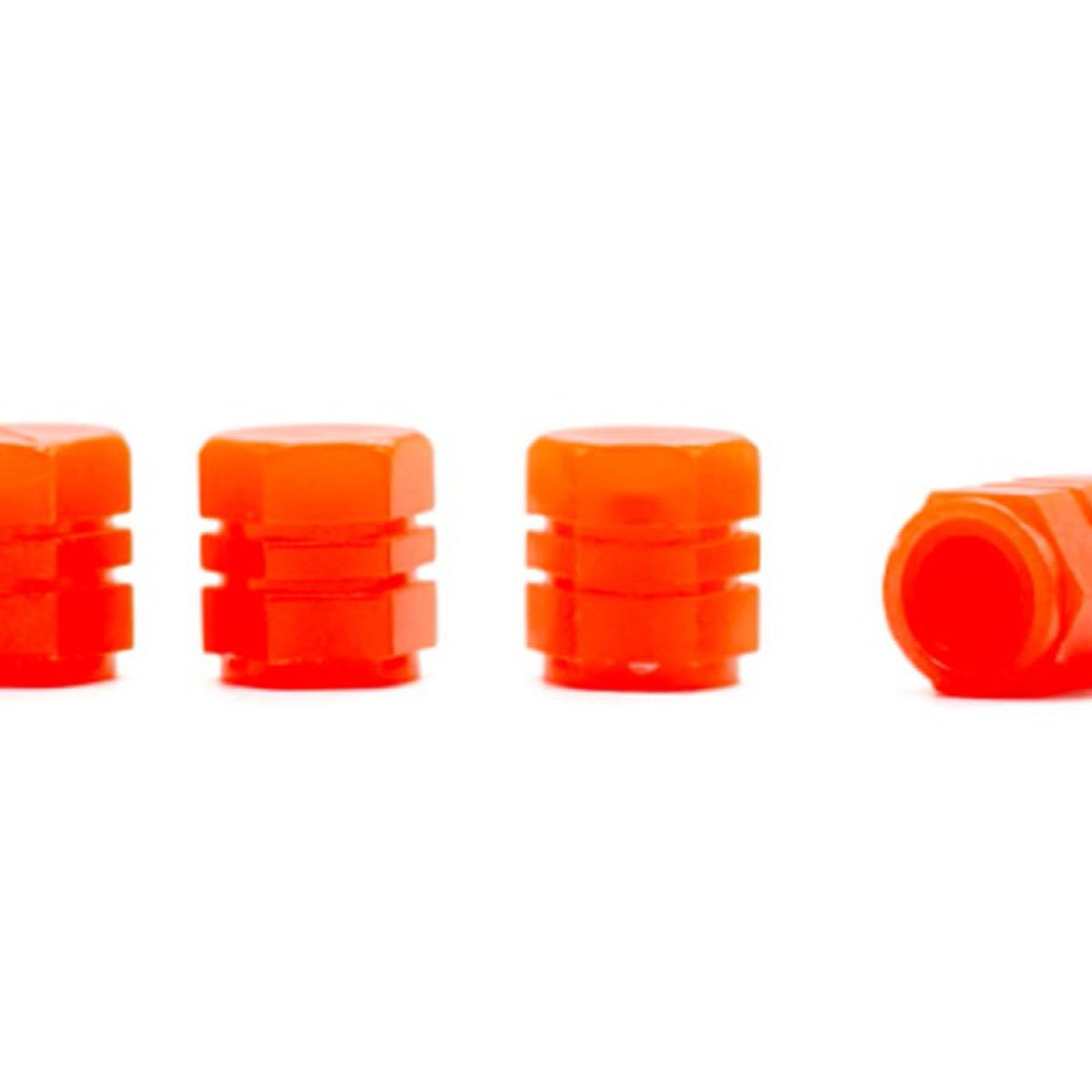 OEM - Tapas De Válvula Rojo Fluorecentes PVC 4Pcs