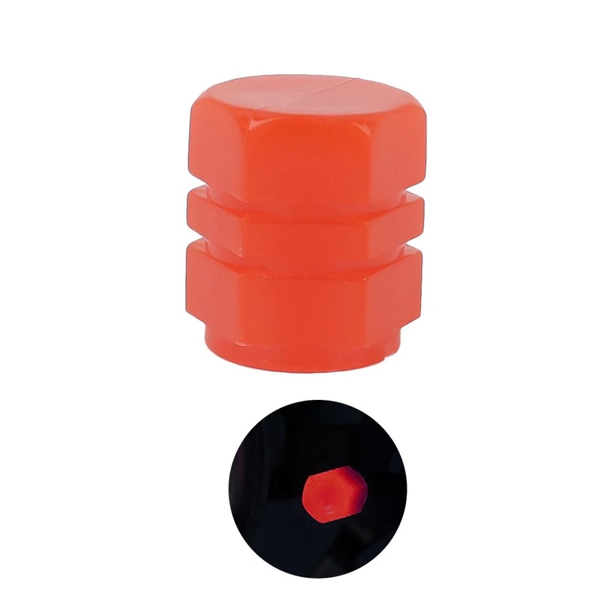 OEM - Tapas De Válvula Rojo Fluorecentes PVC 4Pcs