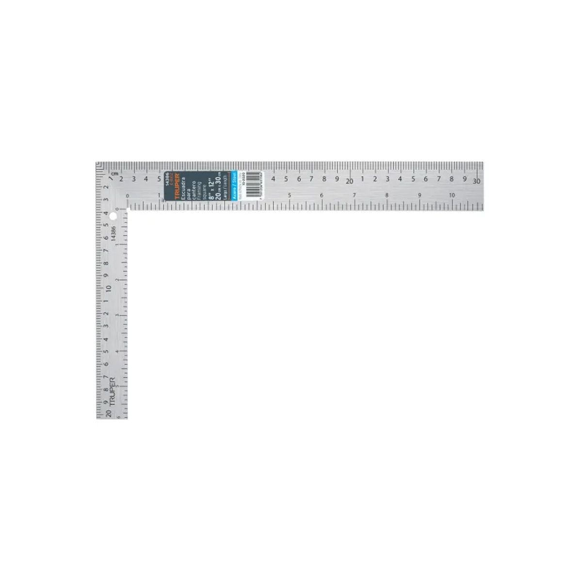 TRUPER - Escuadra 8x12 de acero para cantero, TRUPER - 14386