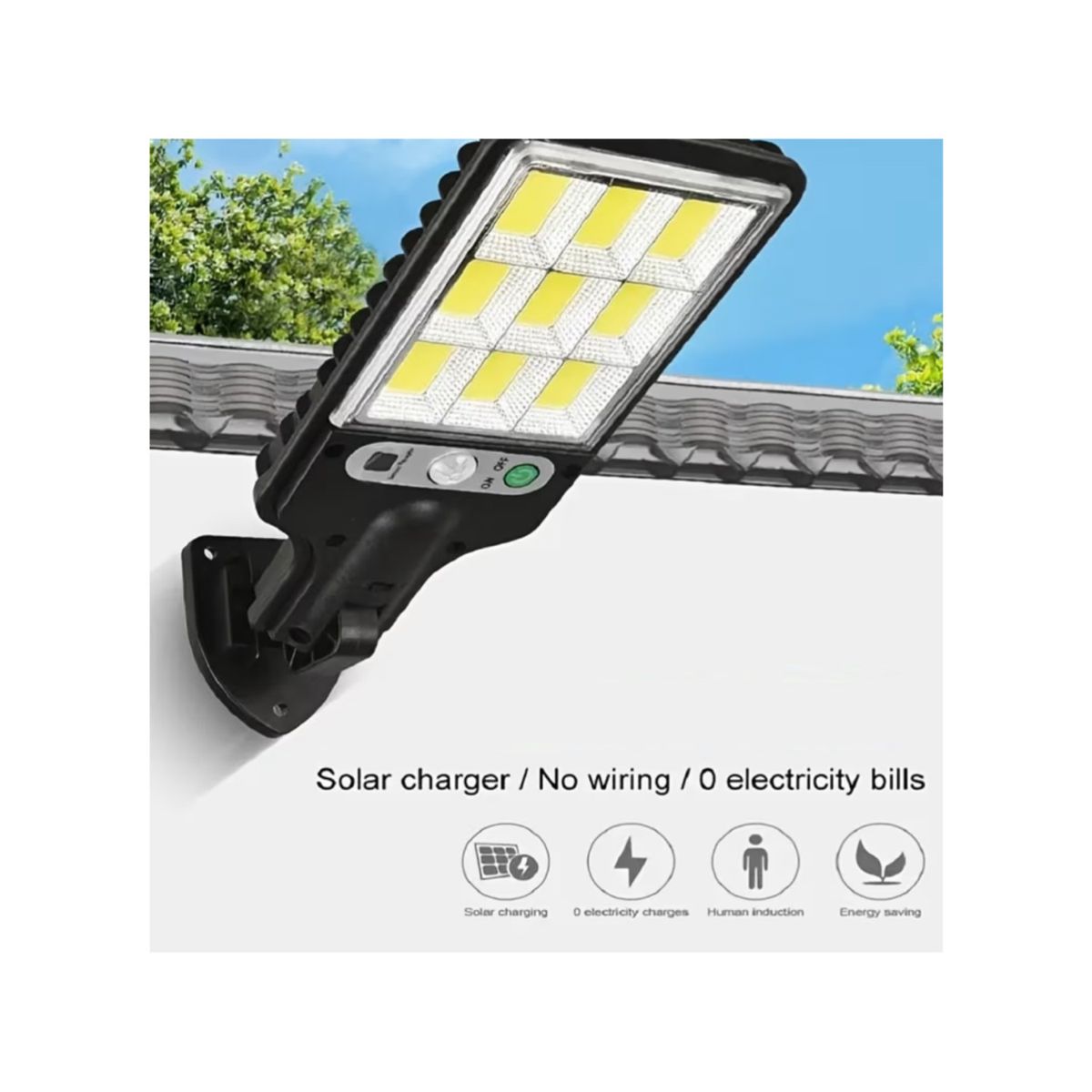 GENERICO - Lampara Solar LED Ultra Potente para Exterior con Sensor de Movimiento