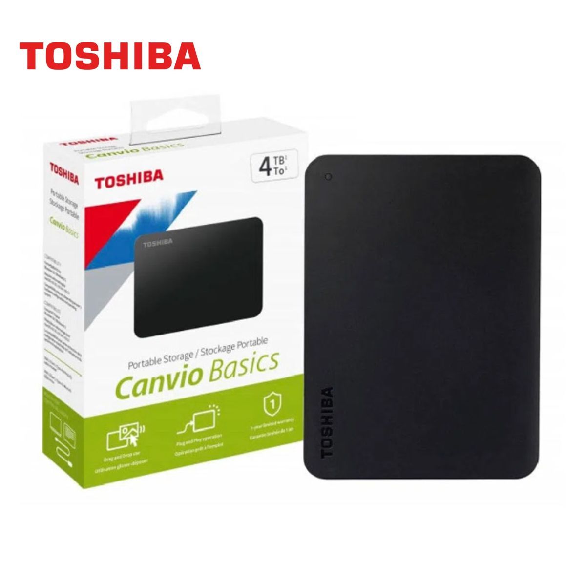 TOSHIBA - DISCO EXTERNO 4 TB TOSHIBA CANVIO BASICS USB 3.0