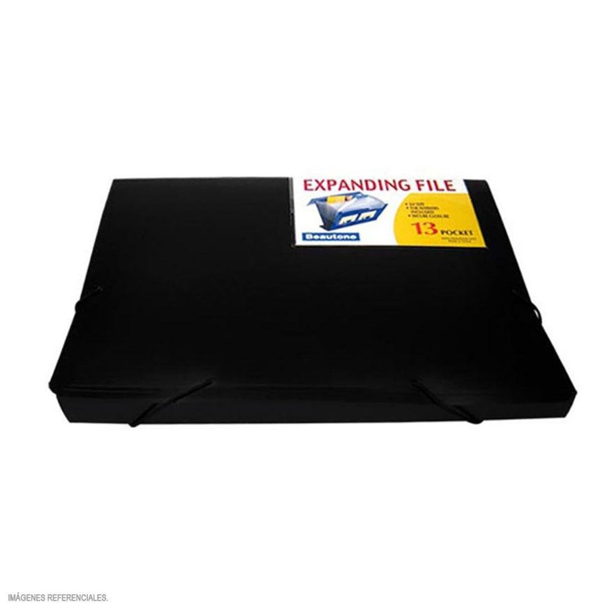 GENERICO - Archivador Acordeón Beautone A4 color Negro Con 13 Divisiones