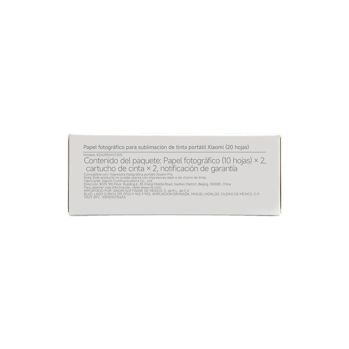 XIAOMI - Xiaomi Papel Fotográfico Sublimación 2x3 Pulgadas  20 Hojas Para Photo Printer Pro