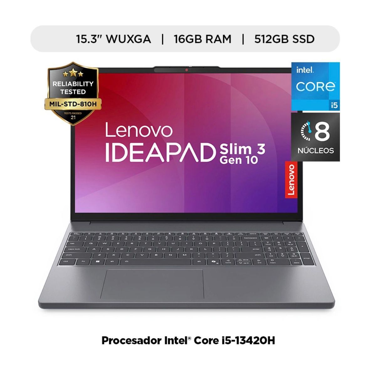 LENOVO - LENOVO IDEAPAD SLIM 3 15IRH10 I5 13420H 16GB 512GB SSD 15.3" FREE