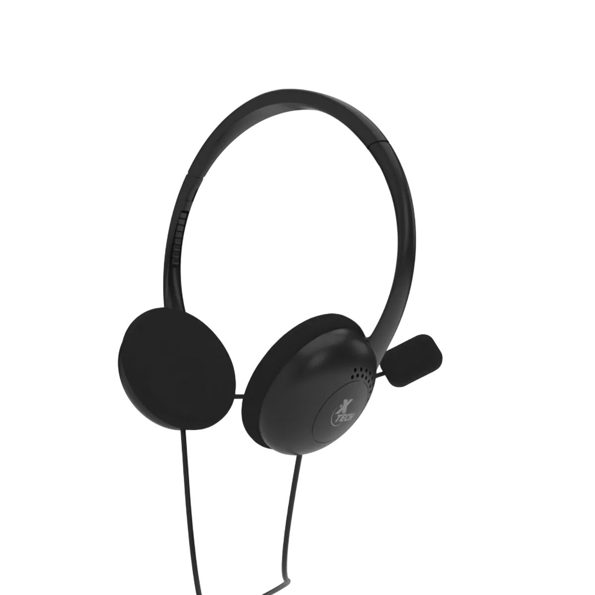 XTECH - Xtech Audífonos con Micrófono 3.5mm TRRS para Videoconferencias con Control de Volumen - XTH-230