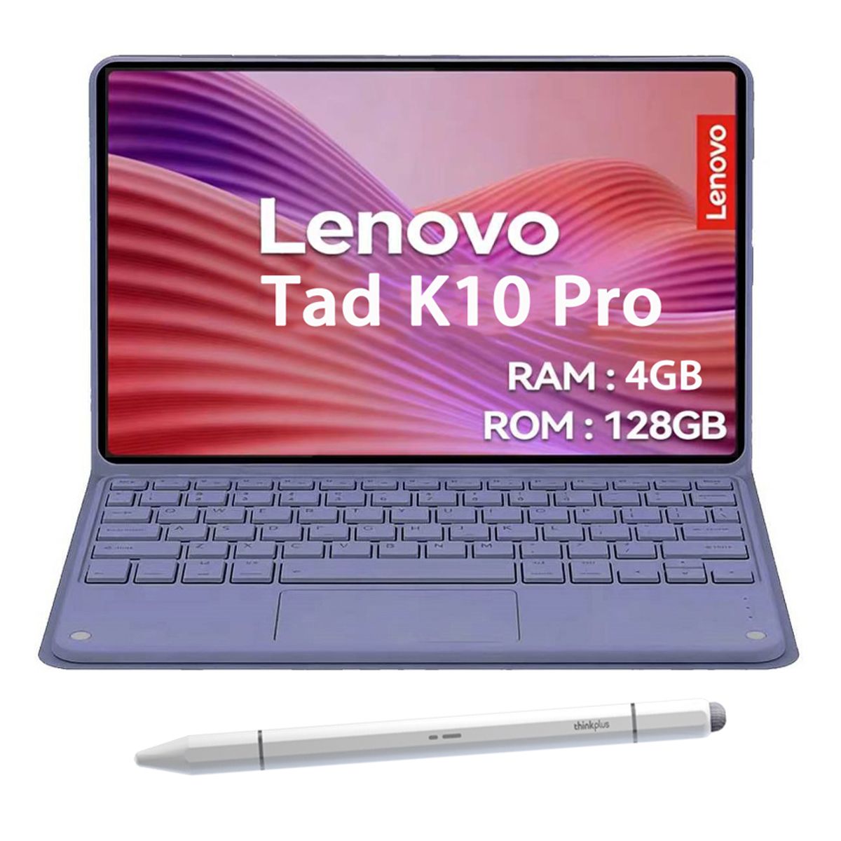 LENOVO - Lenovo Tablet K10 Pro 4GB+128GB WiFi+Teclado Púrpura+Lápiz táctil