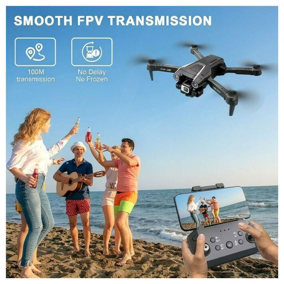 GENERICO - Drone 4K Con Cámara Giratoria Y Control WiFi