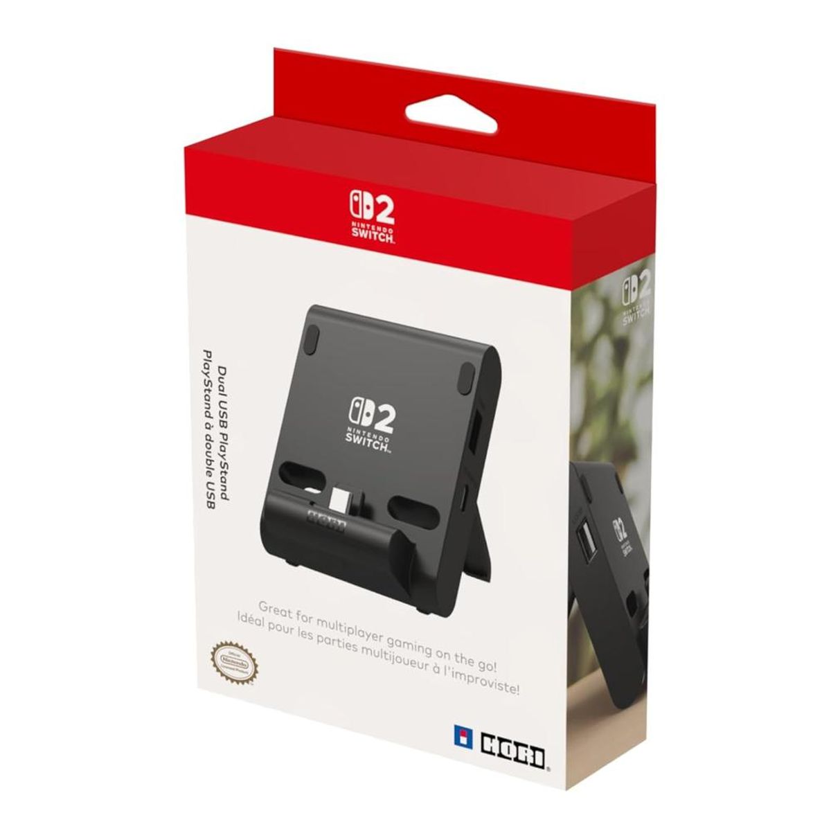 HORI - BASE DE CARGA DUAL USB LICENCIADA PARA NINTENDO SWITCH 2 PLAYSTAND