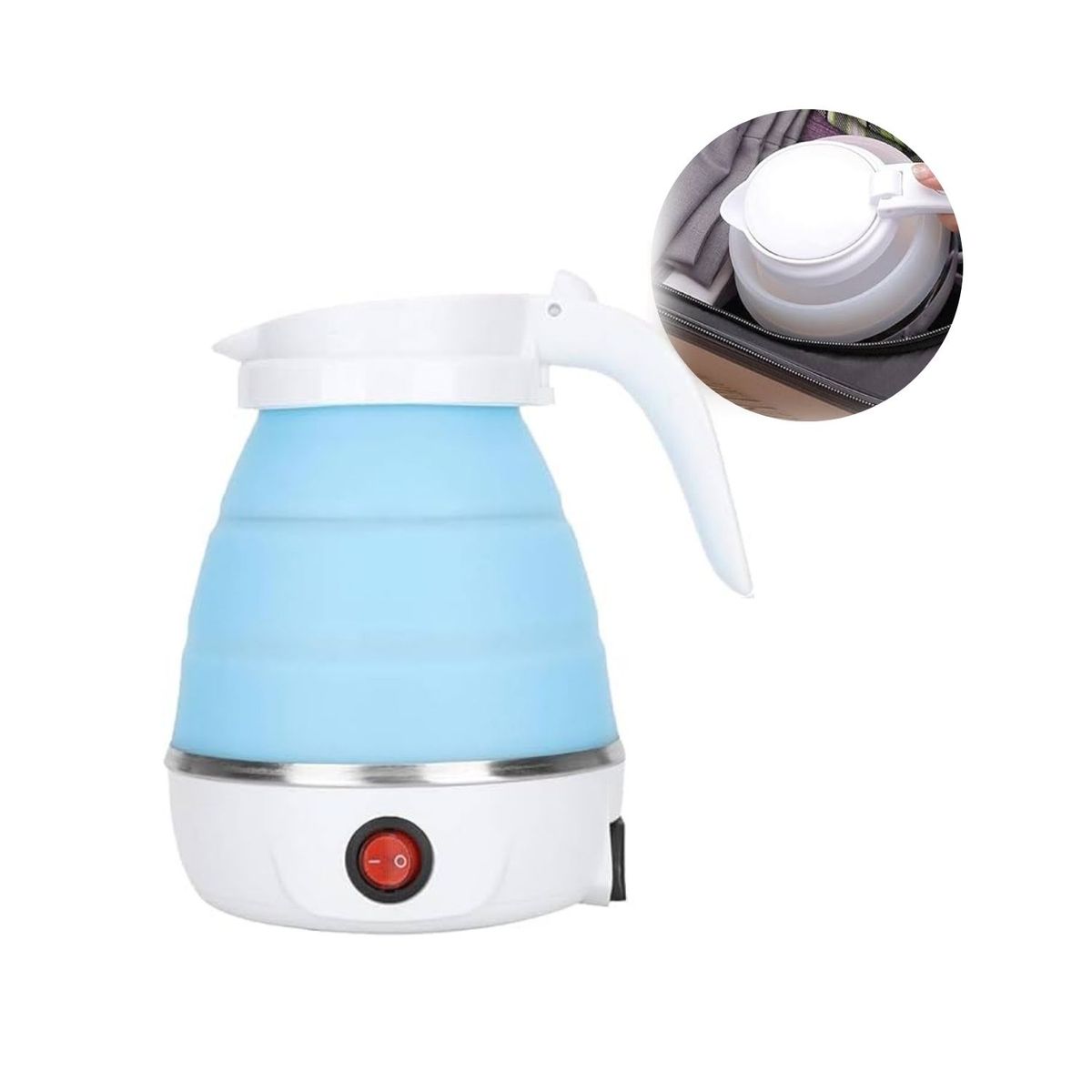 OEM - Hervidor De Agua  Eléctrico Plegable De Silicona 600ml - Celeste