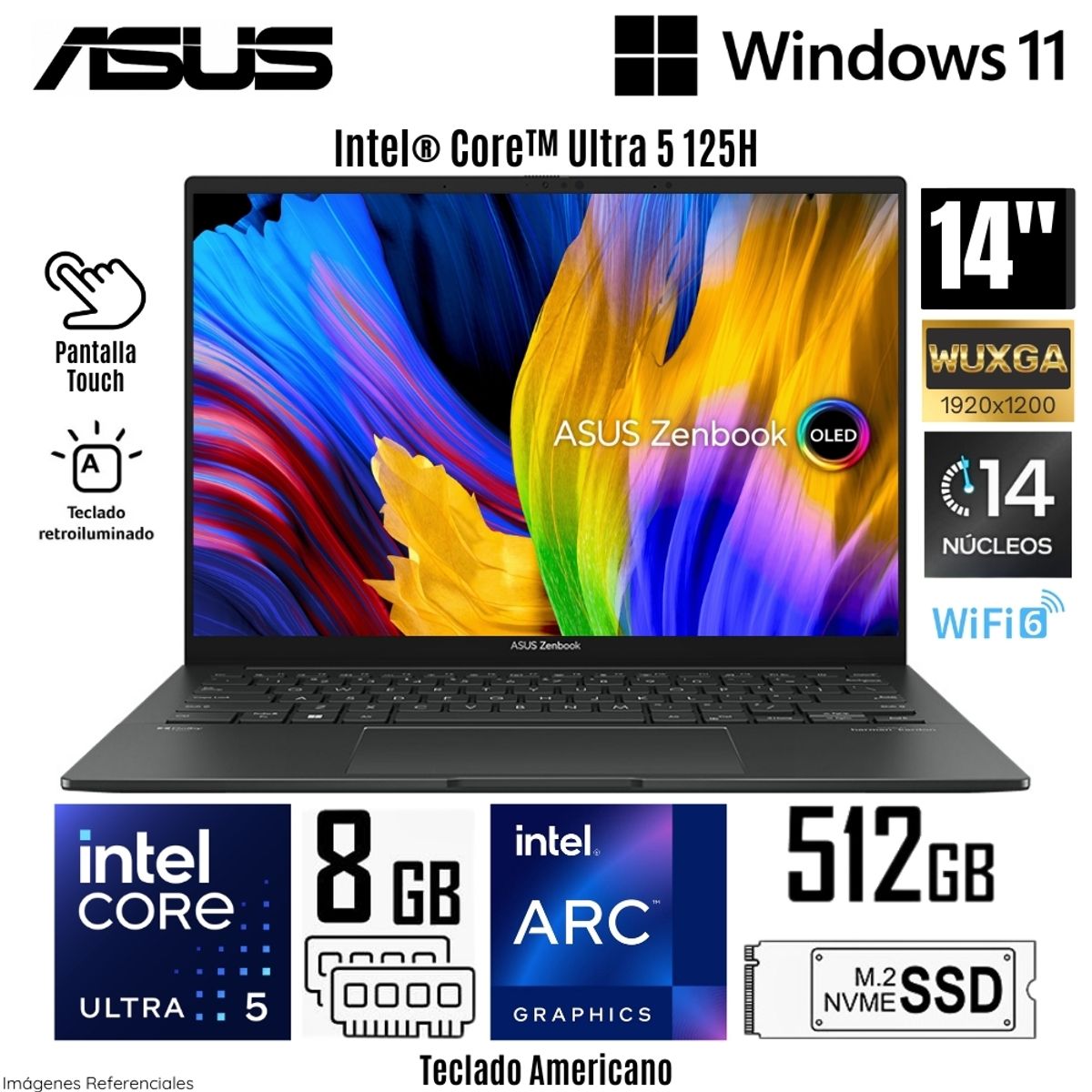 ASUS - Laptop ASUS Vivobook Go 14″ Full HD IPS Q415MA Intel Core i5 8GB RAM 512GB SSD Gris Windows 11