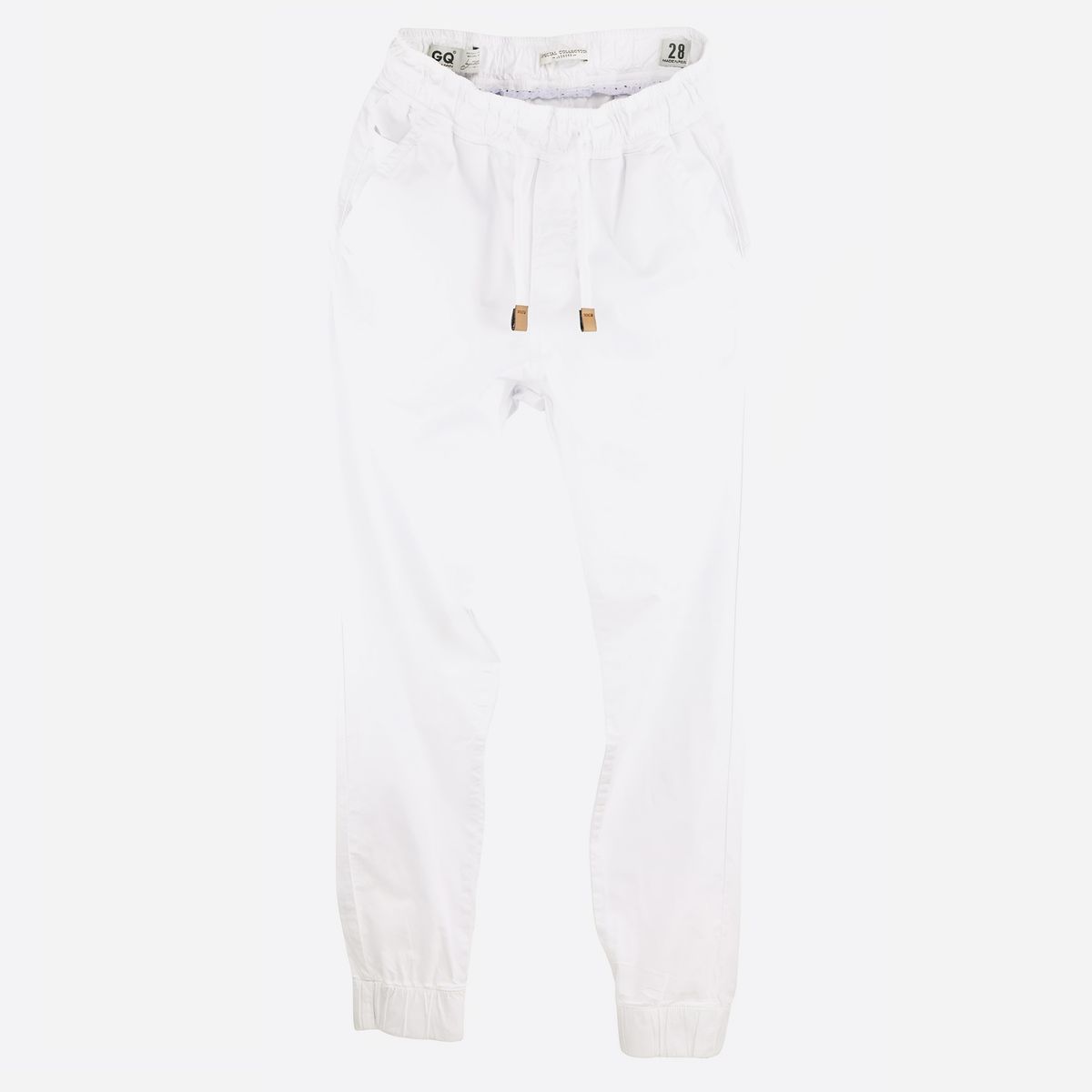 GQ JEANS - Pantalón de Hombre GQ Jogger Blanco