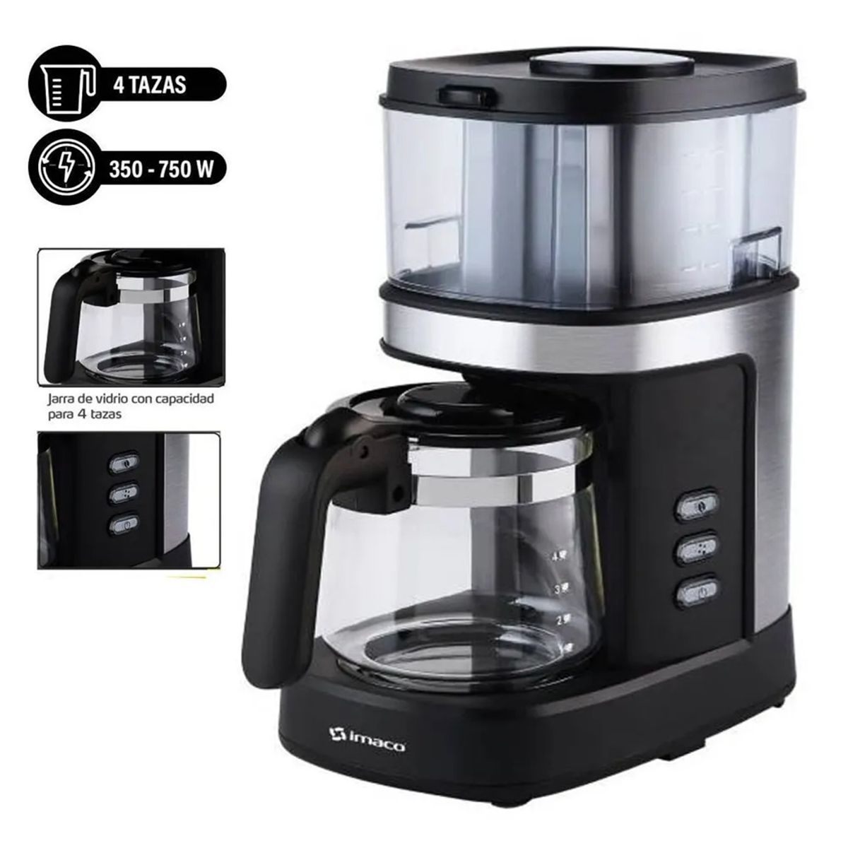 IMACO - Cafetera con Molinillo ICMG4070 750W
