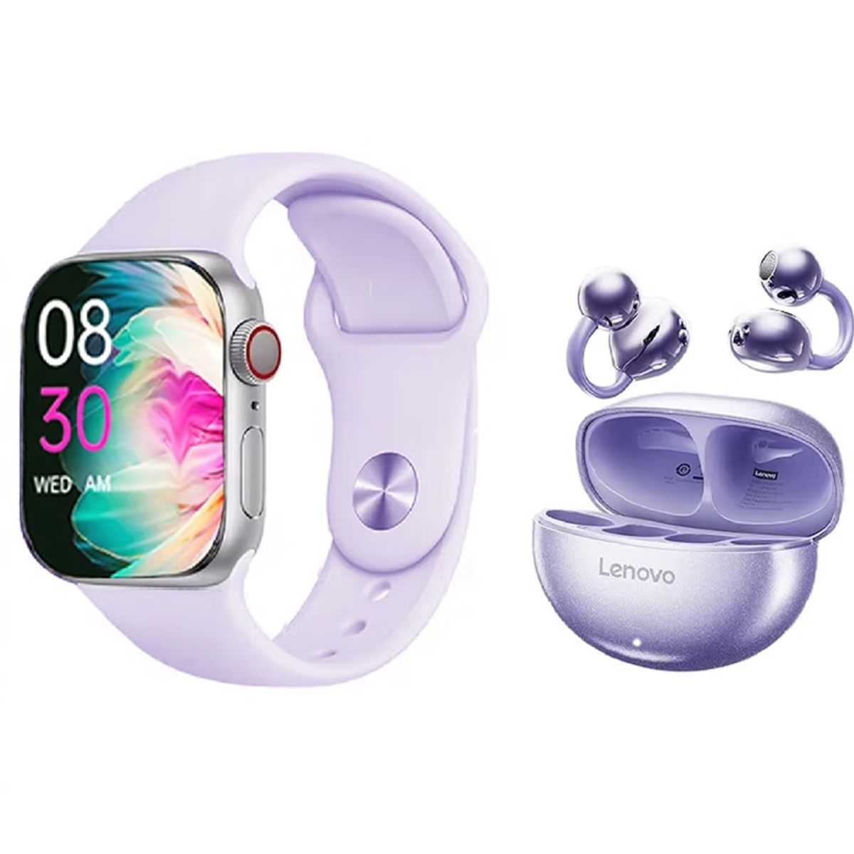 LENOVO - Audífonos Lenovo TA140 Blanco Bluetooth y S10 W Reloj inteligente