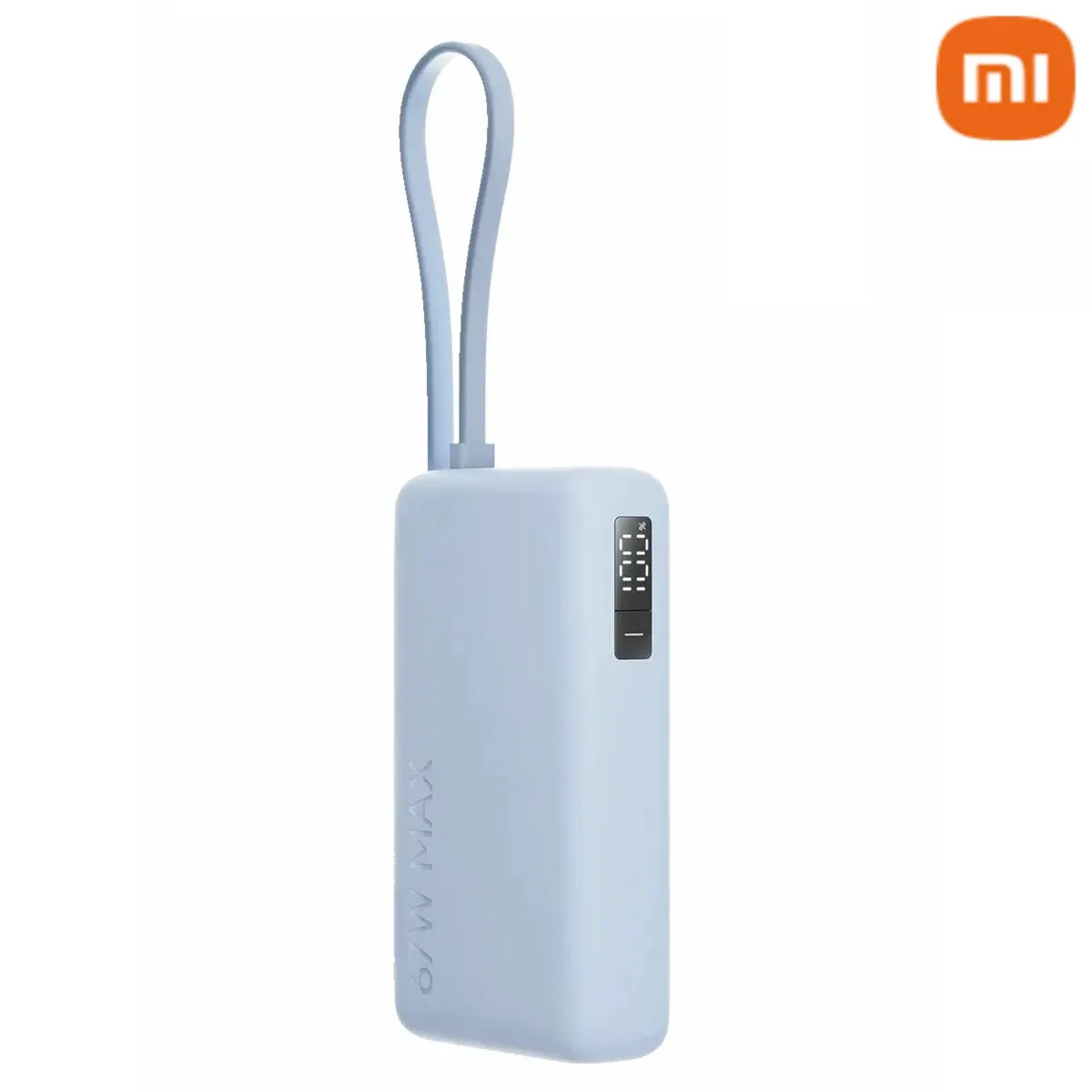 XIAOMI - Power Bank Xiaomi 67W 20000mha Cable Integrado Azul Hielo
