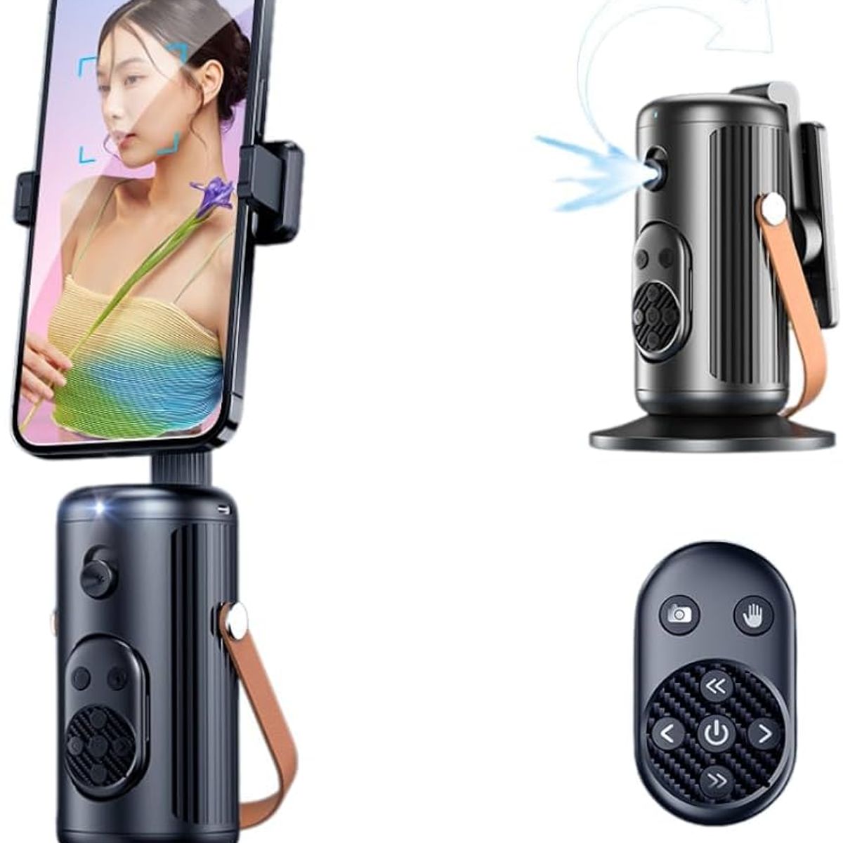 GENERICO - Trípode Inteligente Seguimiento Facial Automático 360° Color Negro