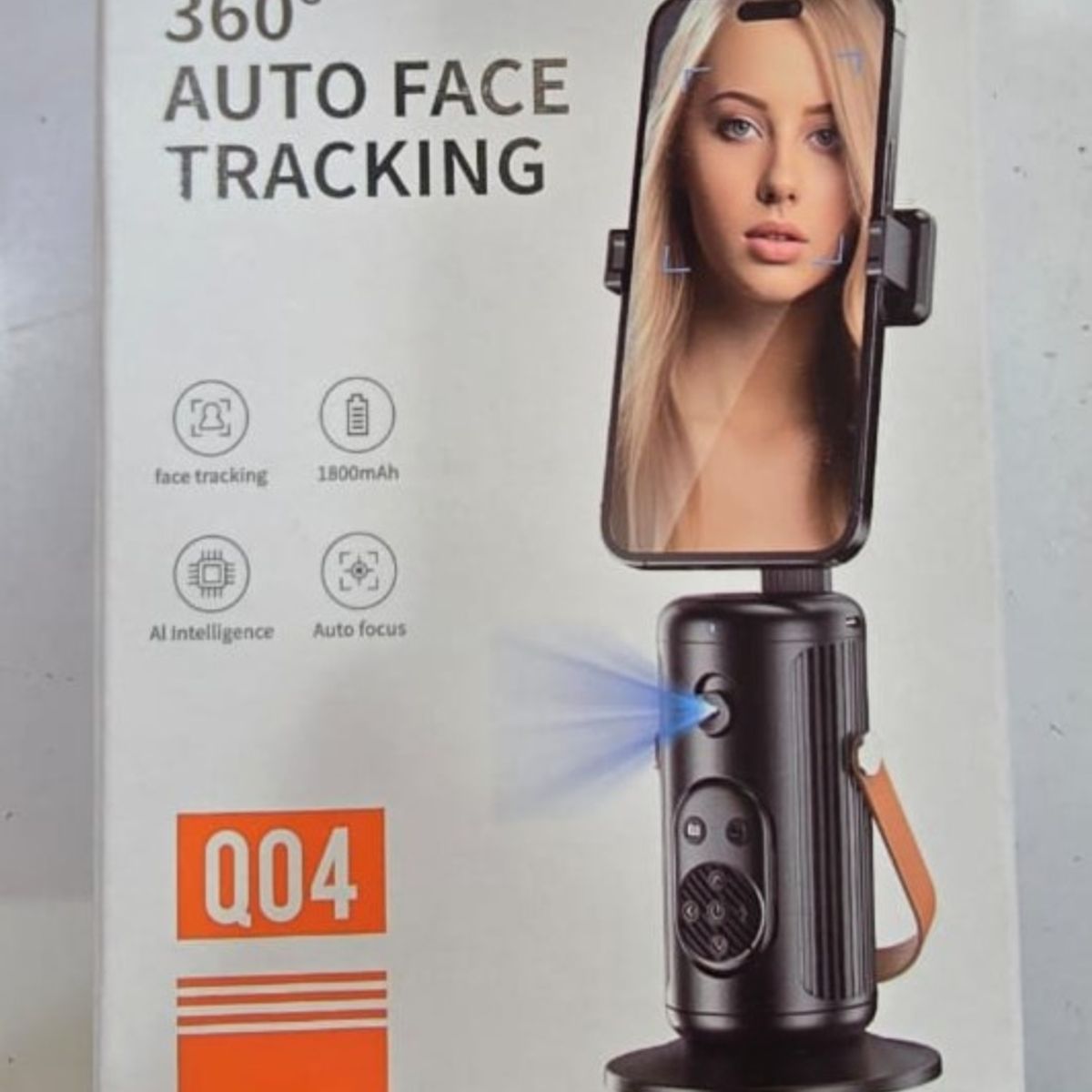 GENERICO - Trípode Inteligente Seguimiento Facial Automático 360° Color Negro