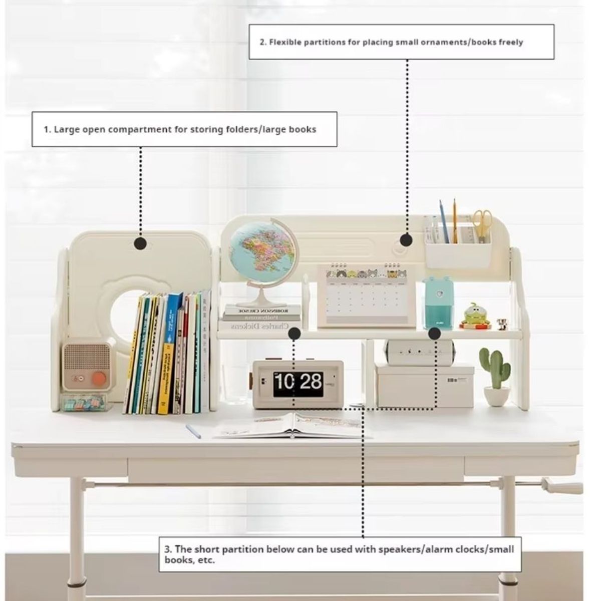 ORGANIZADOR PARA ESCRITORIO BLANCO, marca GENERICO - Foto 2