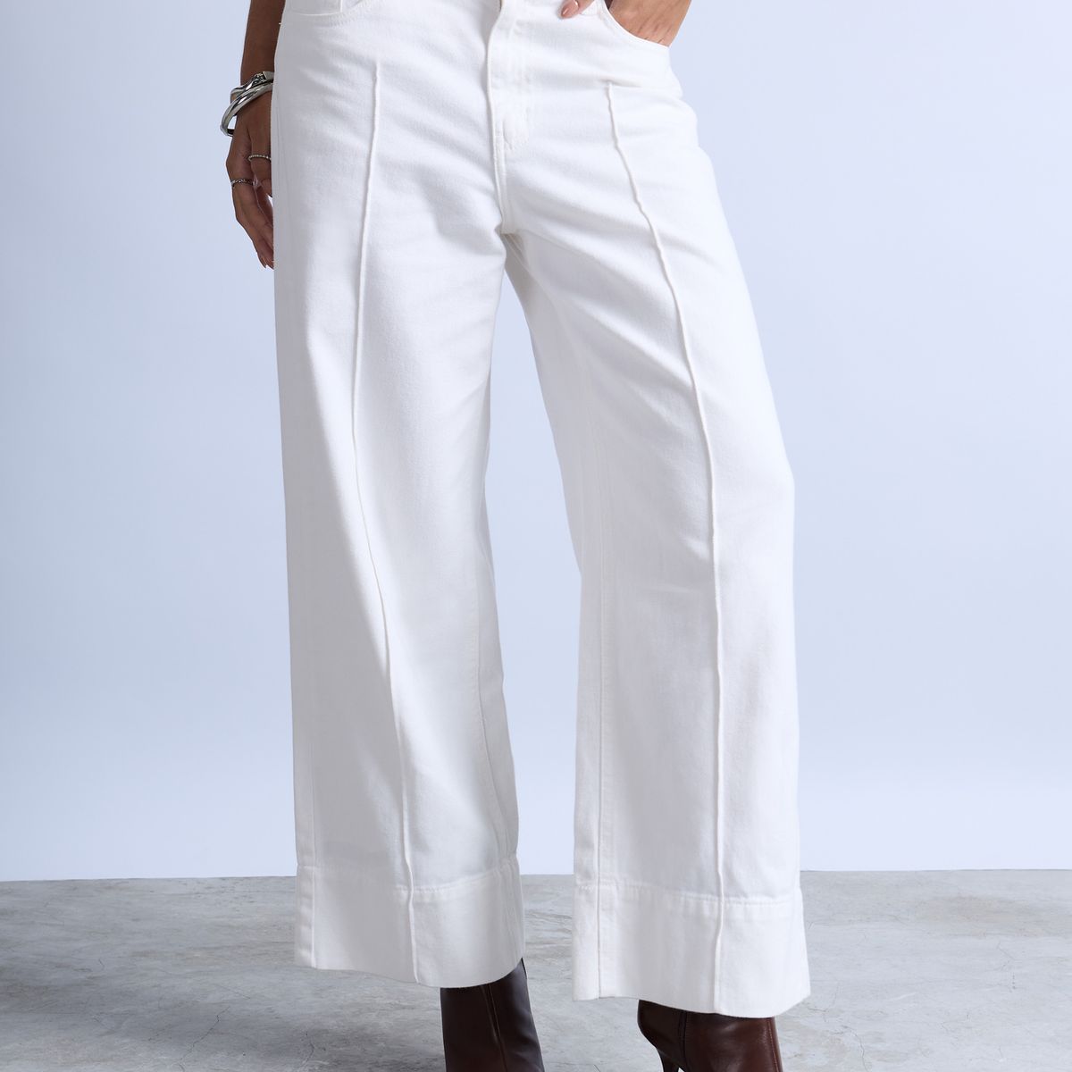 LUVARO - Pantalón Denim Wide Leg
