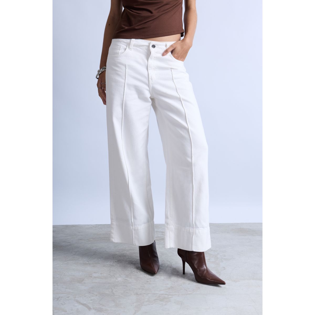 LUVARO - Pantalón Denim Wide Leg