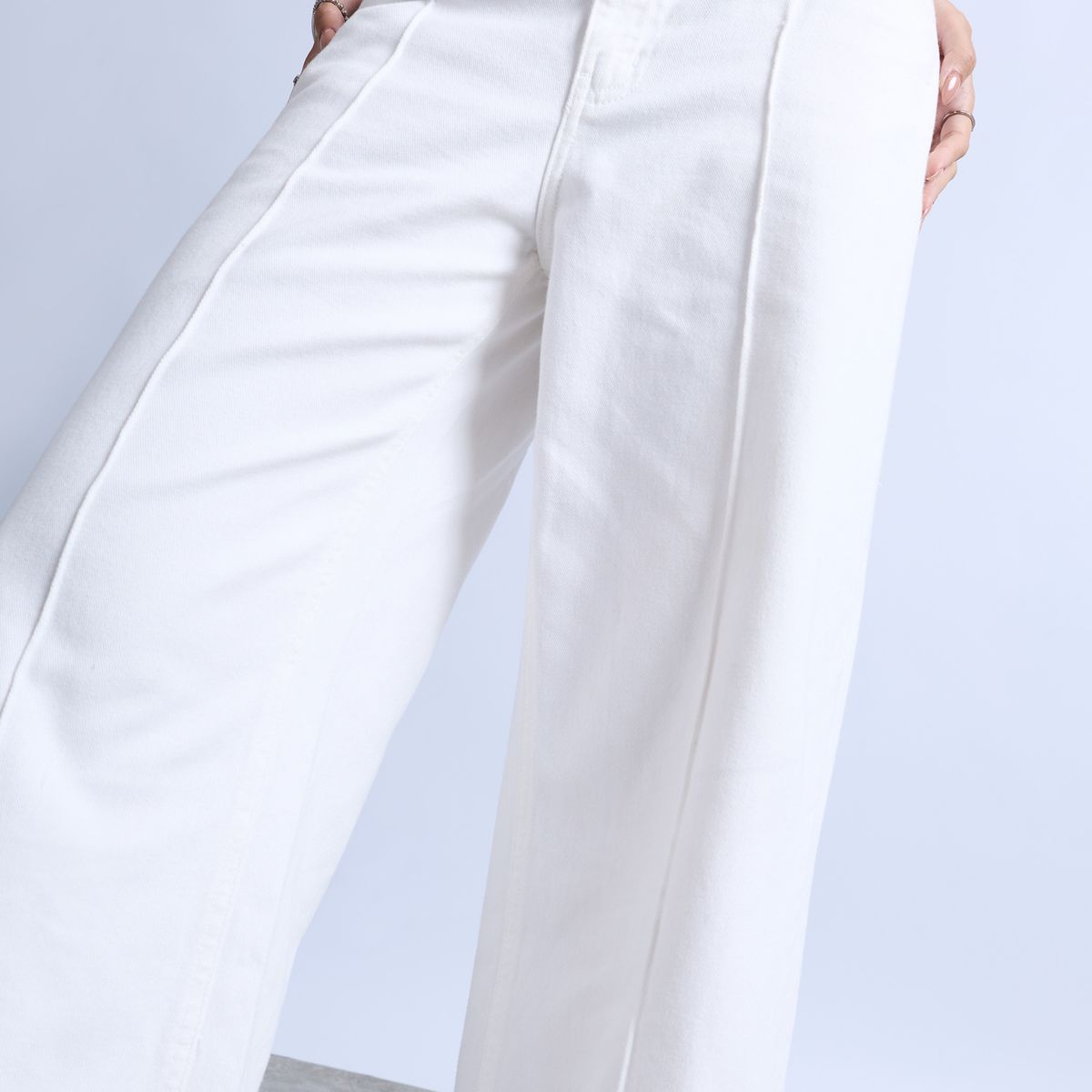 LUVARO - Pantalón Denim Wide Leg