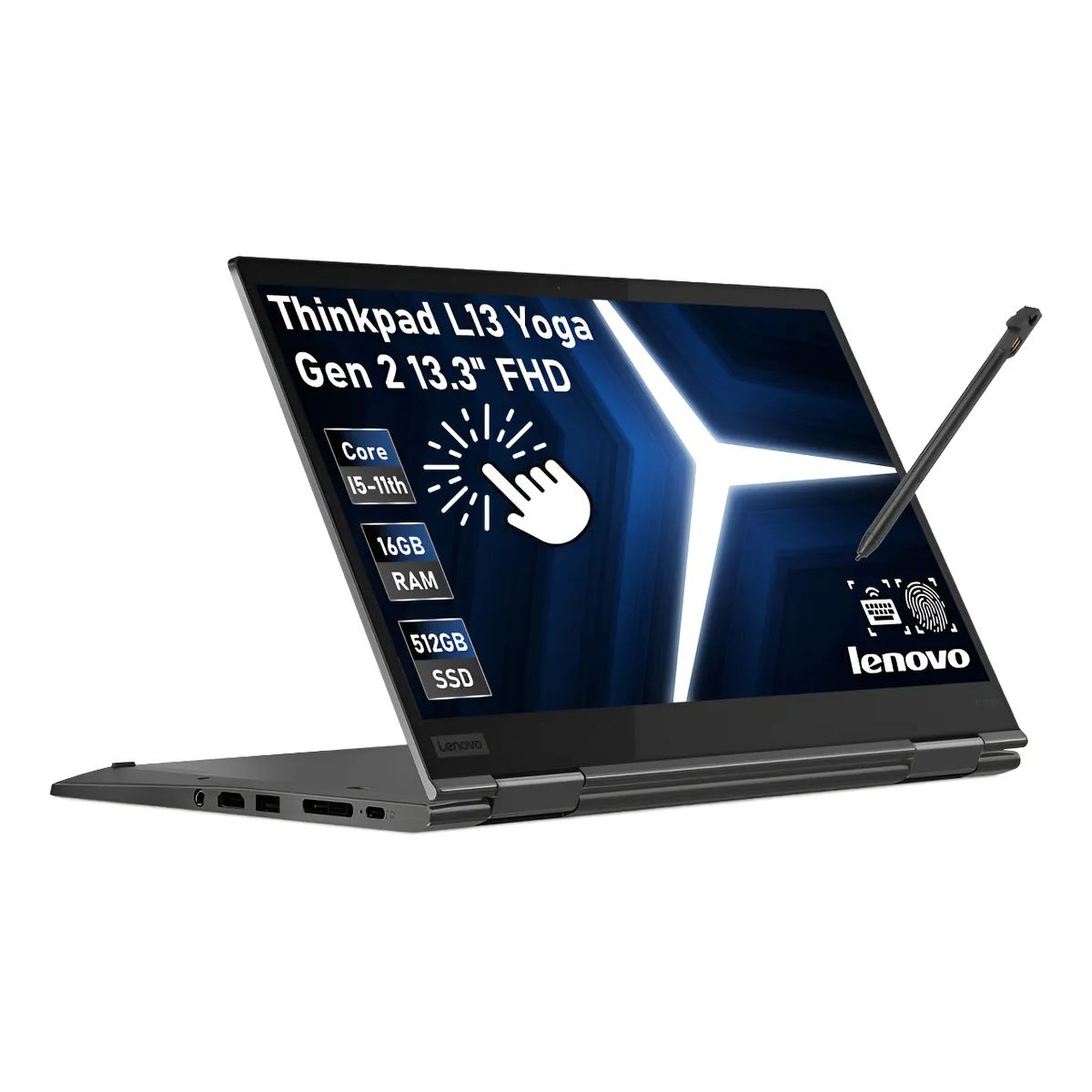 LENOVO - Lenovo Thinkpad L13 Yoga Gen 2 Core I5 11th 16gb Ram 512gb Ssd Negro (Reacondicionado)